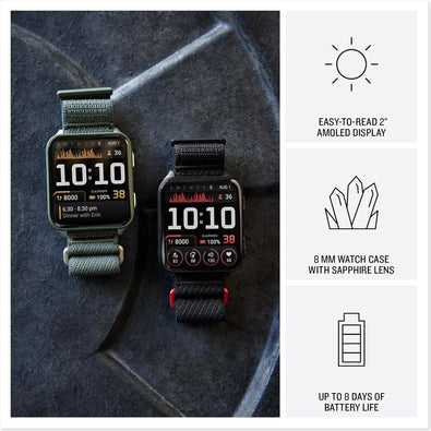 Garmin® Venu® X1, Thin and Lightweight GPS Smartwatch, AMOLED Display, Advanced Health and Fitness Features, Black with Slate Titanium Caseback and Black ComfortFit Nylon Band
