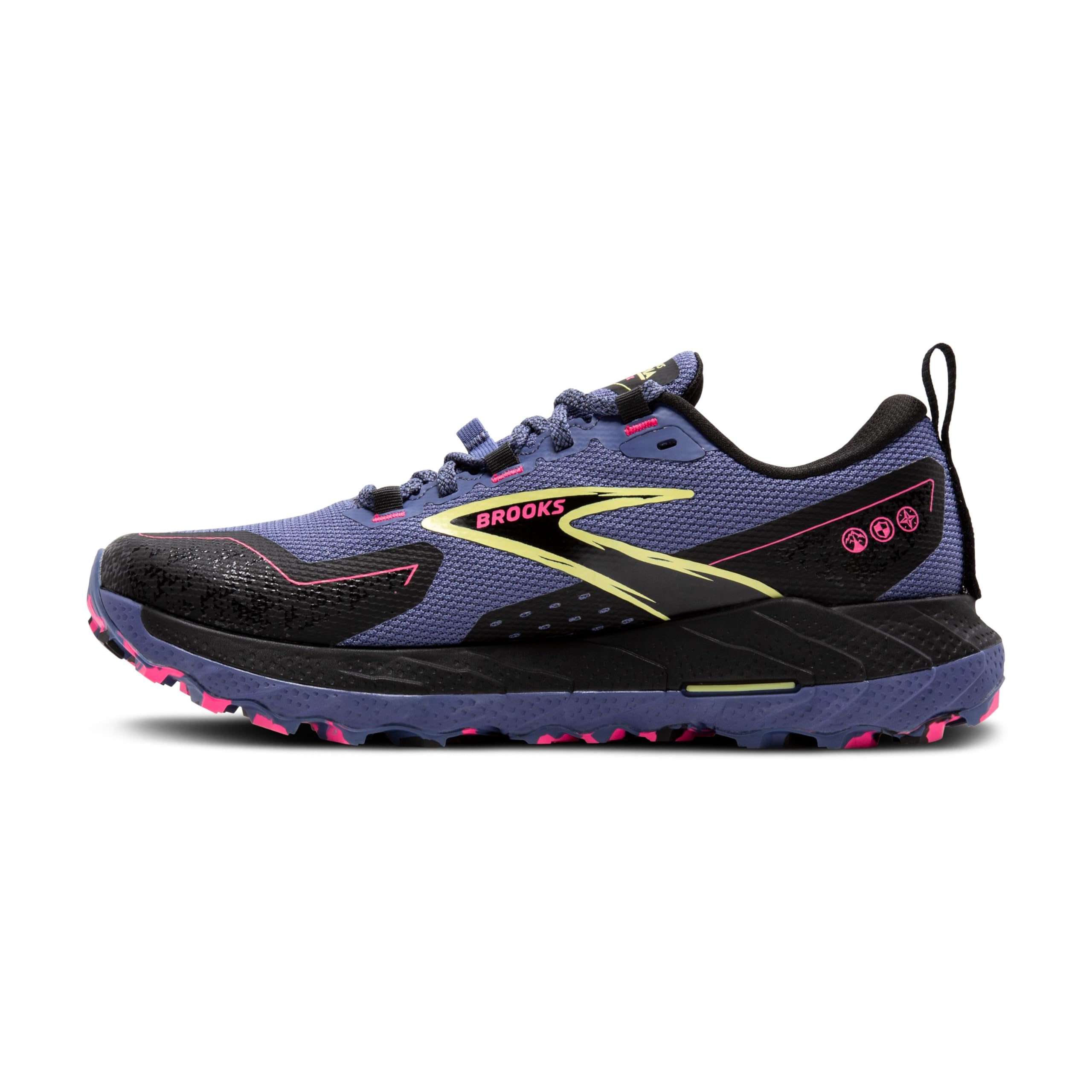Brooks Women’s Cascadia 18 GTX Waterproof Mountain Trail Running Shoe - Grey Blue/Black/Pink - 9 Medium