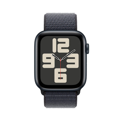 Apple Watch SE 2nd Gen GPS 44mm Smartwatch with Midnight Aluminum Case with Ink Sport Loop One Size. Fitness and Sleep Trackers, Crash Detection, Heart Rate Monitor, Carbon Neutral