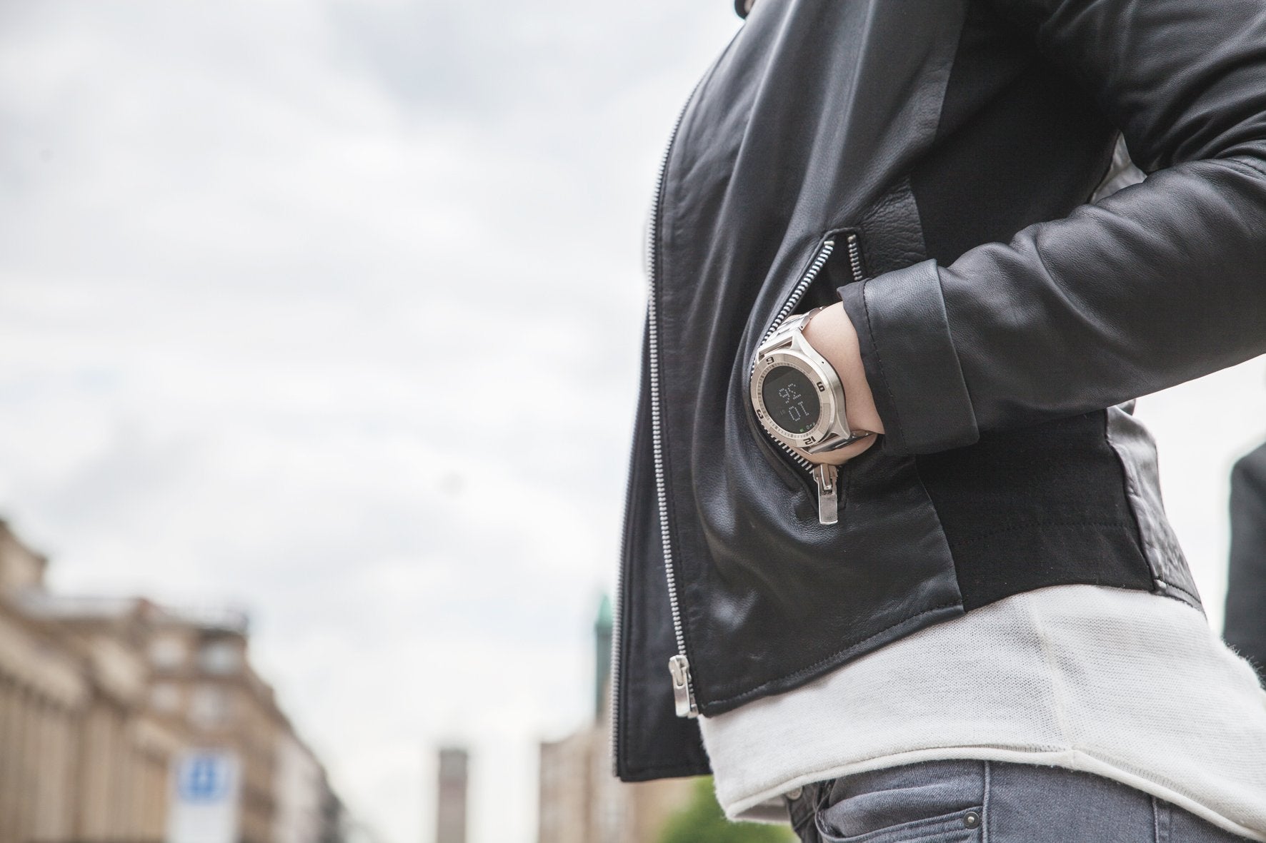 Tiger Smartwatch Stainless Steel Silver with Touch Screen for Android/iOS, with Microphone and Speaker