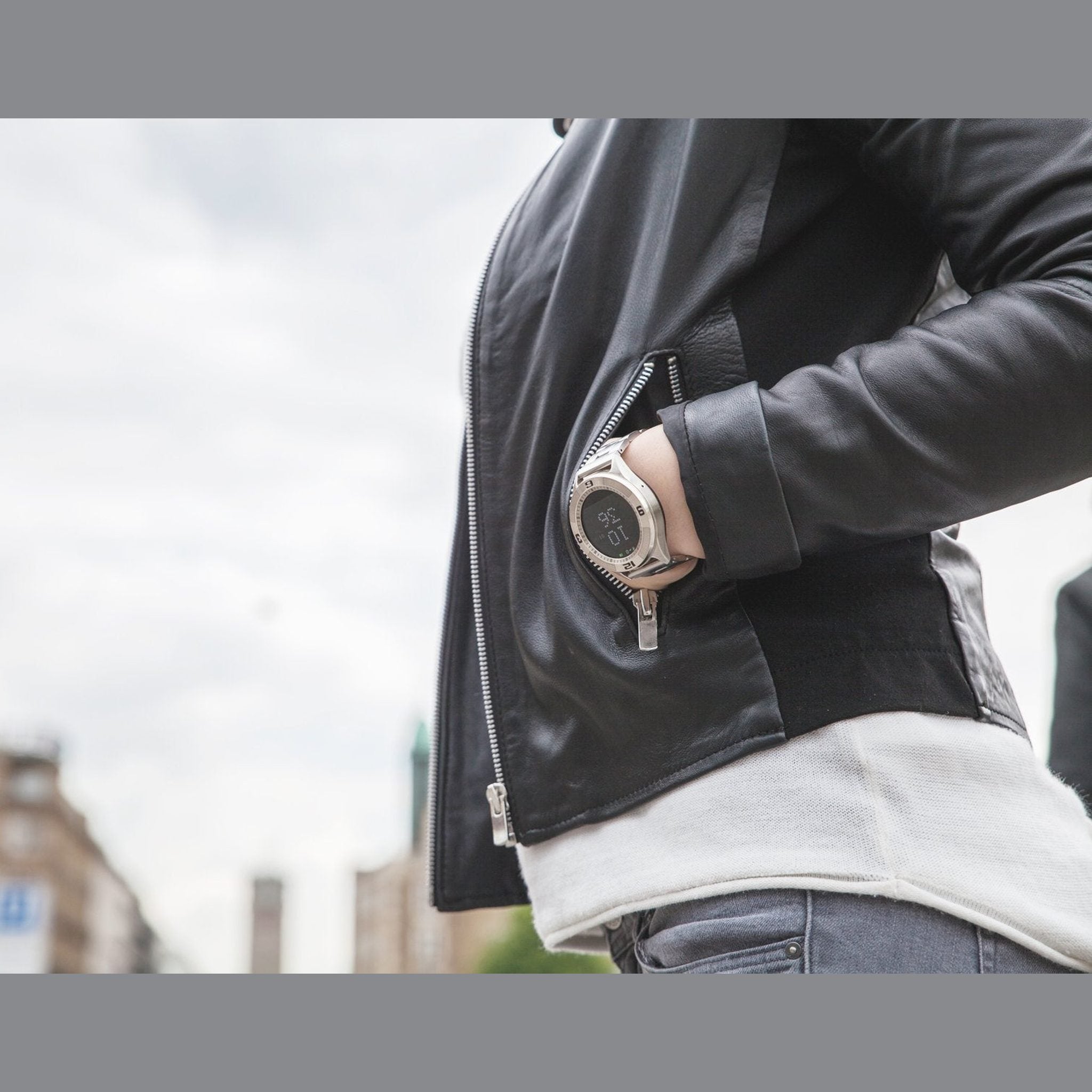 Tiger Smartwatch Stainless Steel Silver with Touch Screen for Android/iOS, with Microphone and Speaker Tiger
