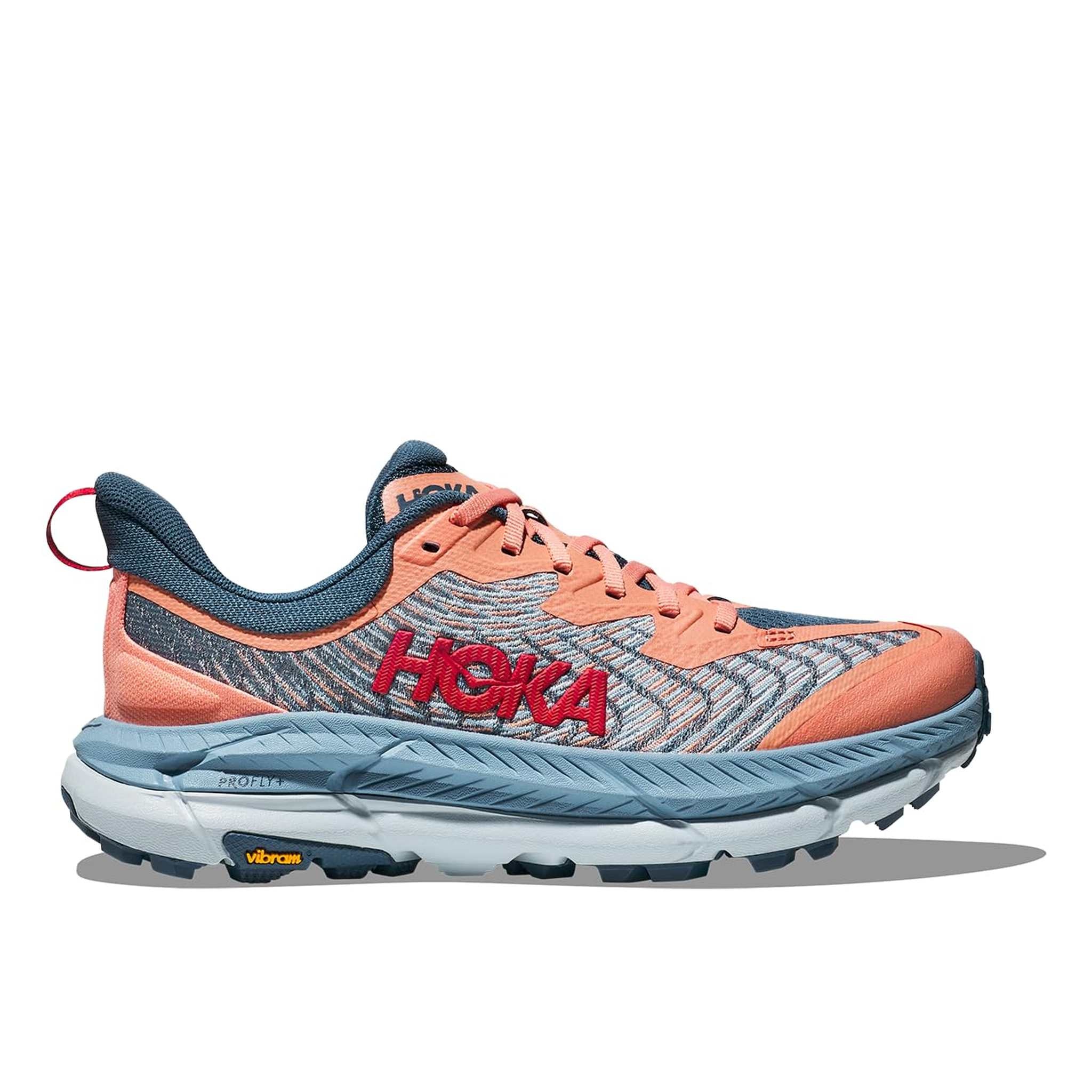 Hoka Mafate Speed 4 Trail Running Shoes Women Turquoise, Papaya Royal Teal, 10.5 AU - Used