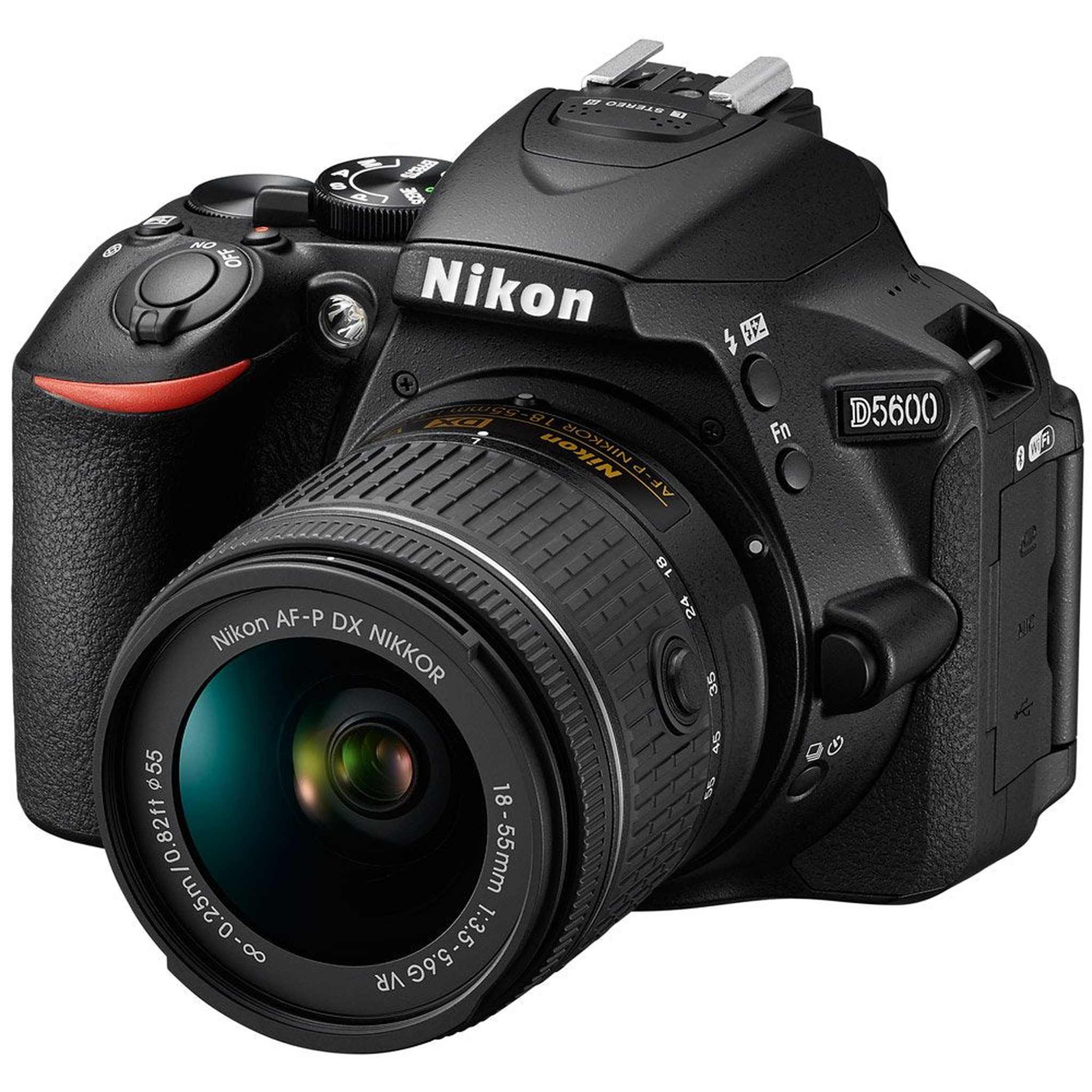 Nikon D5600 Digital SLR Camera & 18-55mm VR DX AF-P Lens - Renewed - Reconditioned Nikon