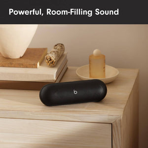 Beats Pill - Wireless Bluetooth Speaker and Portable Charger via USB-C - Up to 24 Hours Battery Life, IP67 Water Resistant, Apple & Android Compatible, Built-in Microphone - Matte Black - Reconditioned