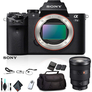 Sony Alpha a7 II Mirrorless Camera ILCE7M2/B With Sony FE 16-35mm, Soft Bag, Additional Battery, 64GB Memory Card, Card Reader , Plus Essential Accessories