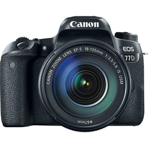 Canon EOS 77D Digital SLR Camera with 18-135mm & 55-250mm Lenses Kit International Model