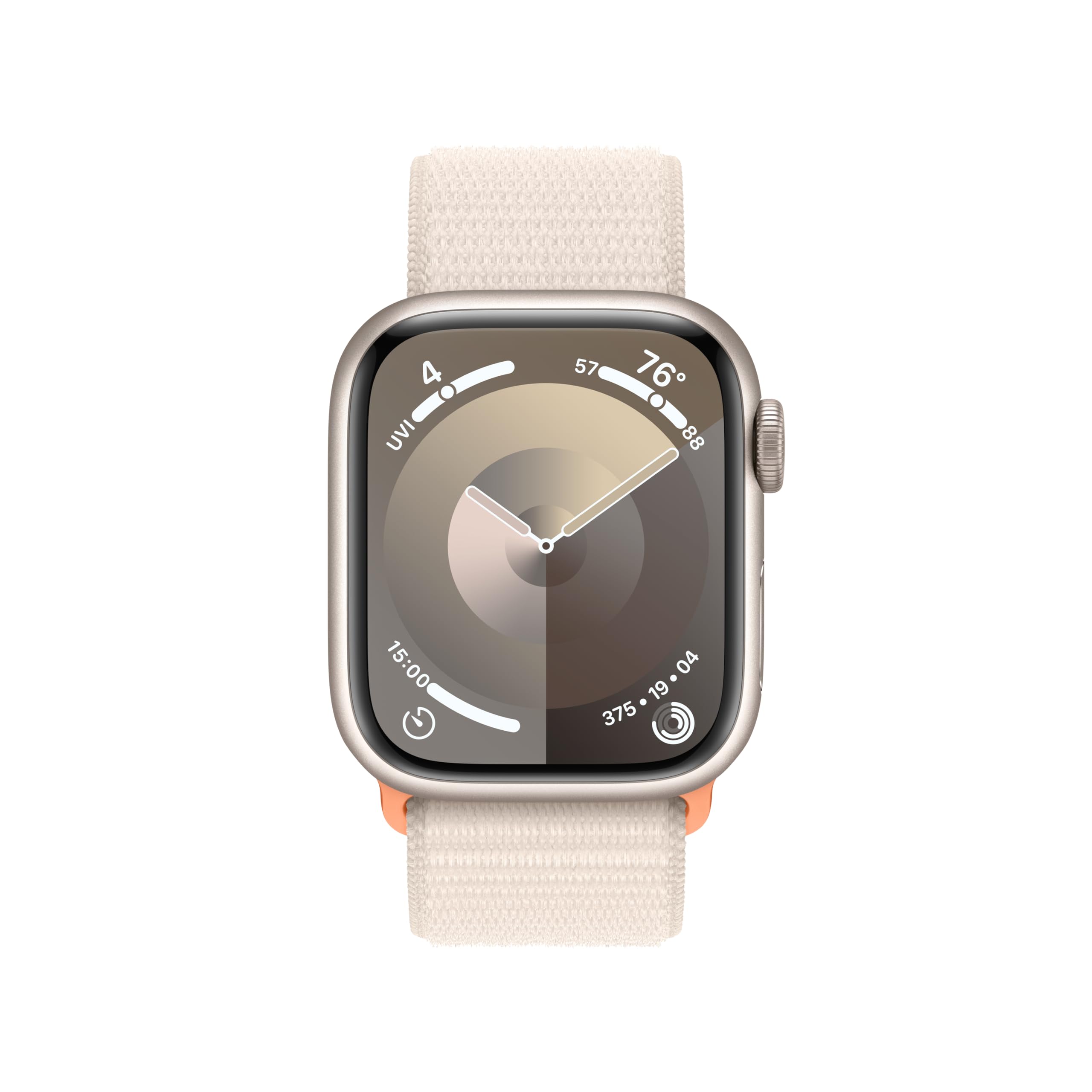 Apple Watch Series 9 GPS 41mm Smartwatch with Starlight Aluminum Case with Starlight Sport Loop. Carbon Neutral - Used Apple