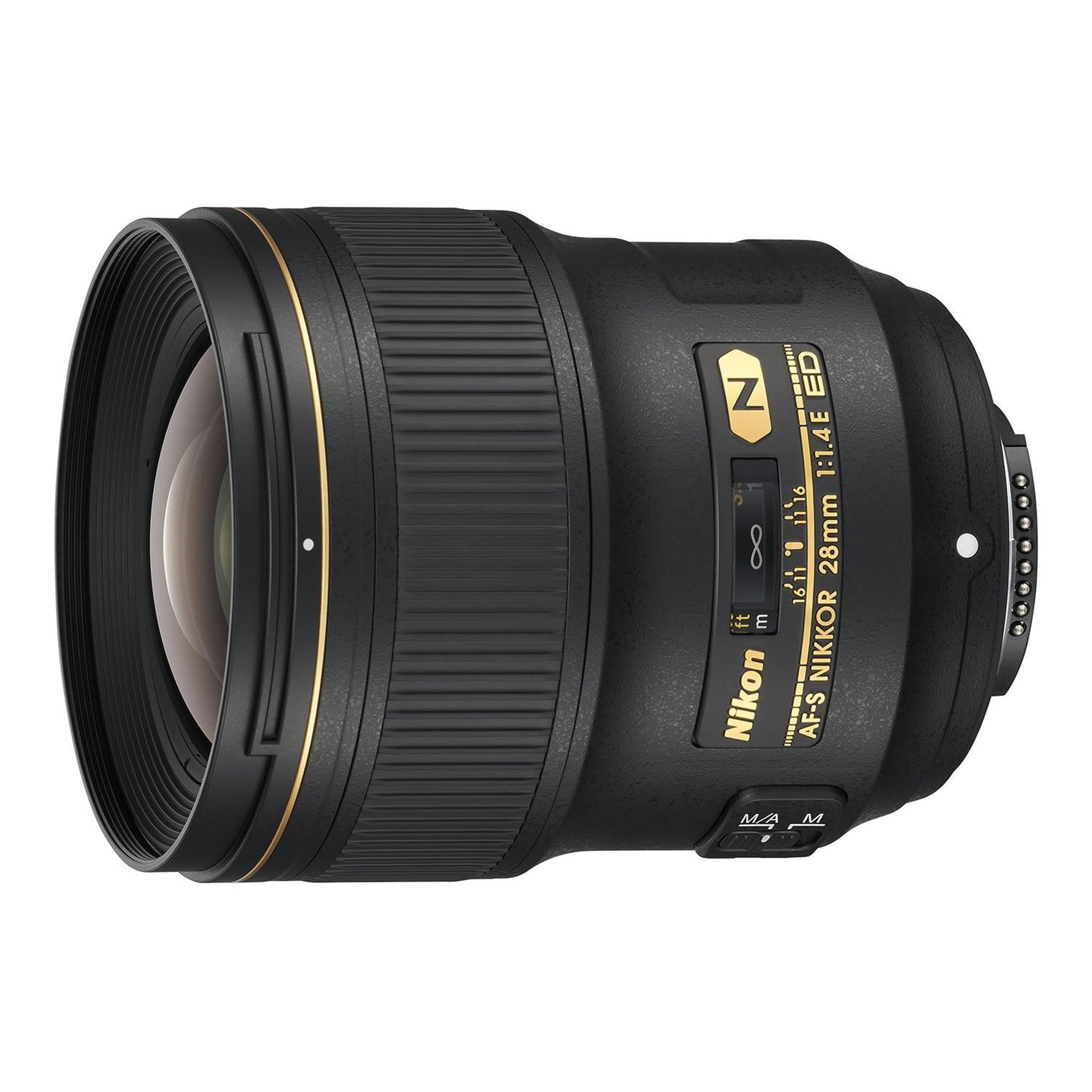 Nikon AF-S NIKKOR 28mm f/1.4E ED f/1.4-16 Fixed Zoom Camera Lens, Black - Reconditioned Nikon