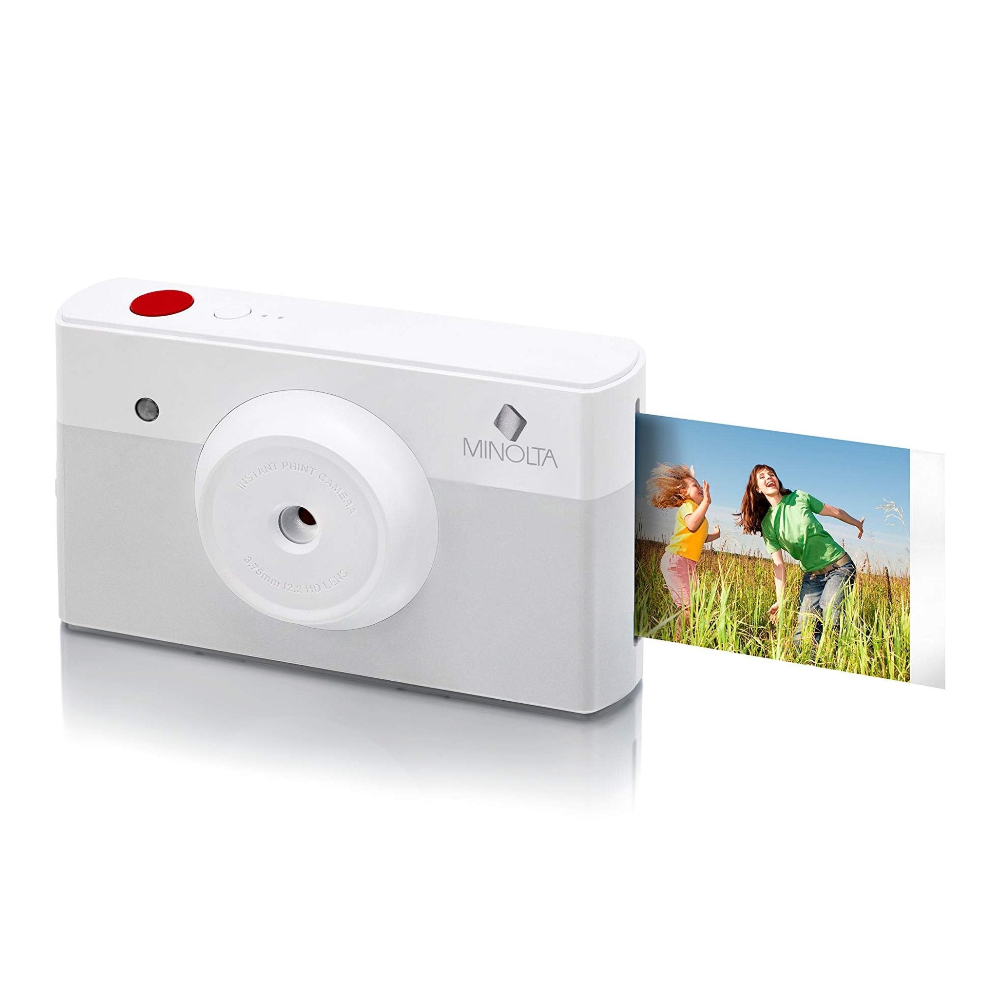 Minolta Instapix 2 in 1 Instant Print Digital Camera & Bluetooth Printer, Gray Minolta