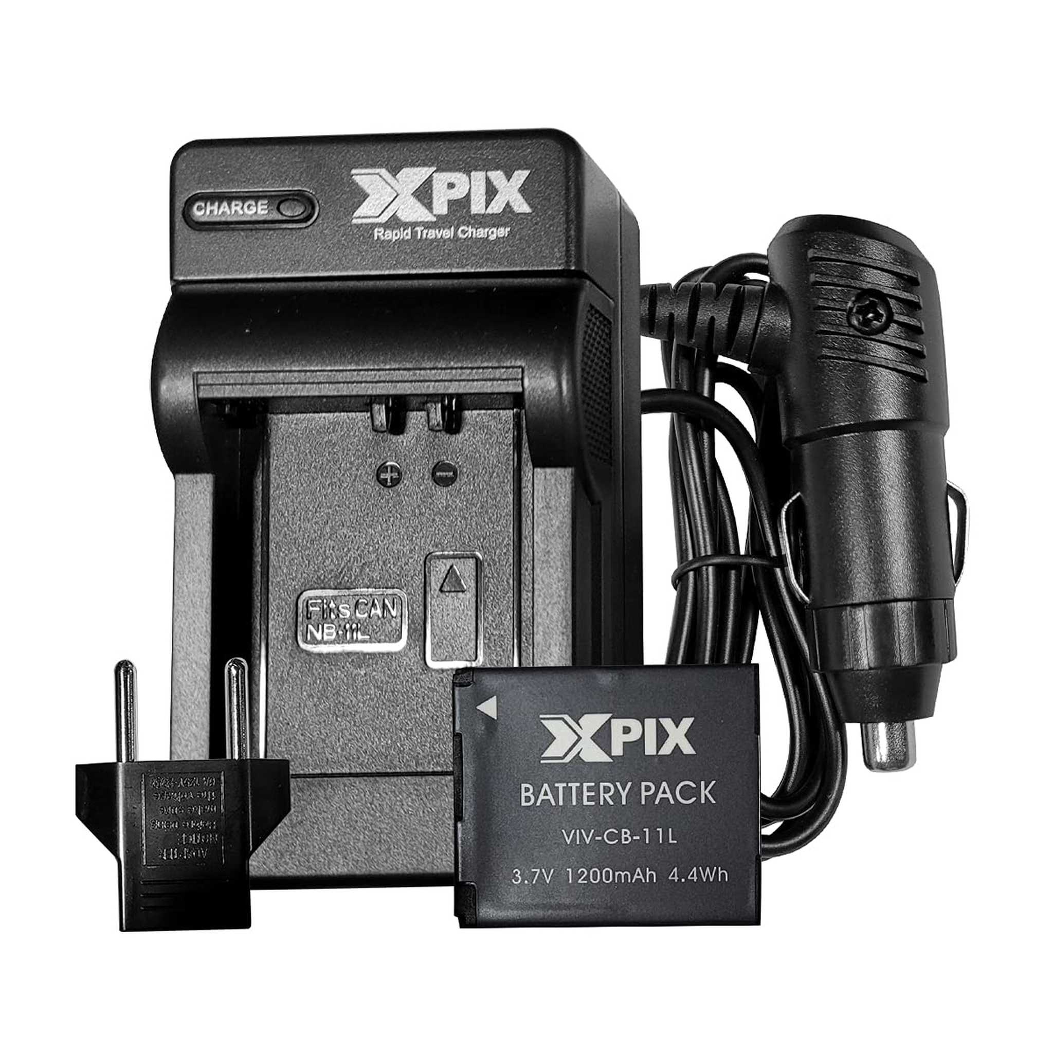 XPIX NB-11L Battery and Charger Set, with Replacement Battery and Charger Compatible with DSLR Cameras Perfect for Photographers on the Go XPIX