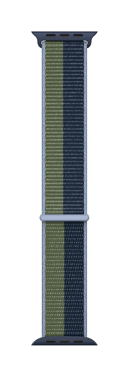 Apple Watch Band - Sport Loop 45mm - Abyss Blue/Moss Green - Regular