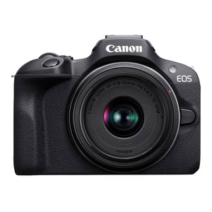 Canon EOS R100 RF-S18-45mm F4.5-6.3 is STM Lens Kit, Mirrorless Camera, RF Mount, 24.1 MP, Continuous Shooting, Eye Detection AF, Full HD Video, 4K, Lightweight, Wi-Fi, Bluetooth, Content Creation