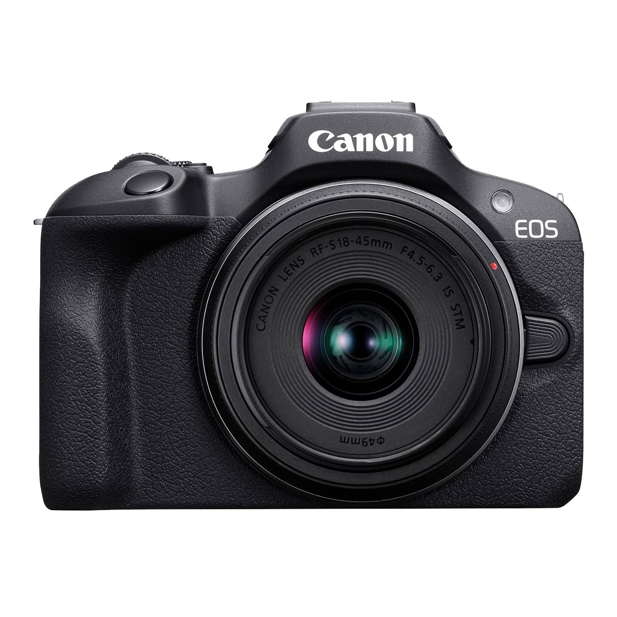 Canon EOS R100 RF-S18-45mm F4.5-6.3 is STM Lens Kit, Mirrorless Camera, RF Mount, 24.1 MP, Continuous Shooting, Eye Detection AF, Full HD Video, 4K, Lightweight, Wi-Fi, Bluetooth, Content Creation Canon