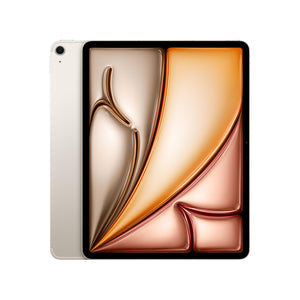 Apple iPad Air 13-inch M2 : Liquid Retina display, 1TB, Landscape 12MP Front Camera/12MP Back Camera, Wi-Fi 6E + 5G Cellular with eSIM, Touch ID, All-Day Battery Life - Starlight