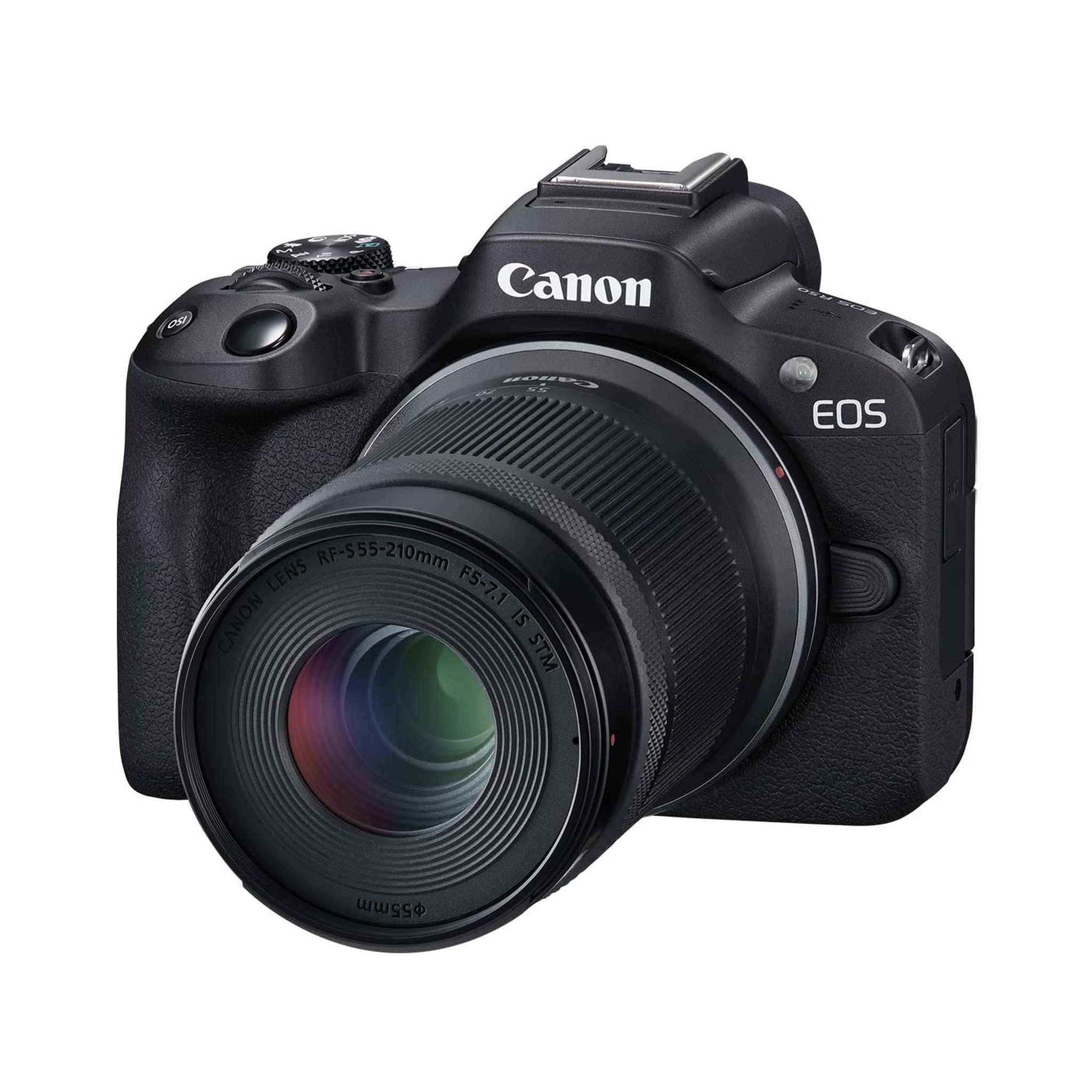 Canon EOS R50 Mirrorless Camera with 18-45mm and 55-210mm Lenses+ 64GB Card + Bag + Charger + More