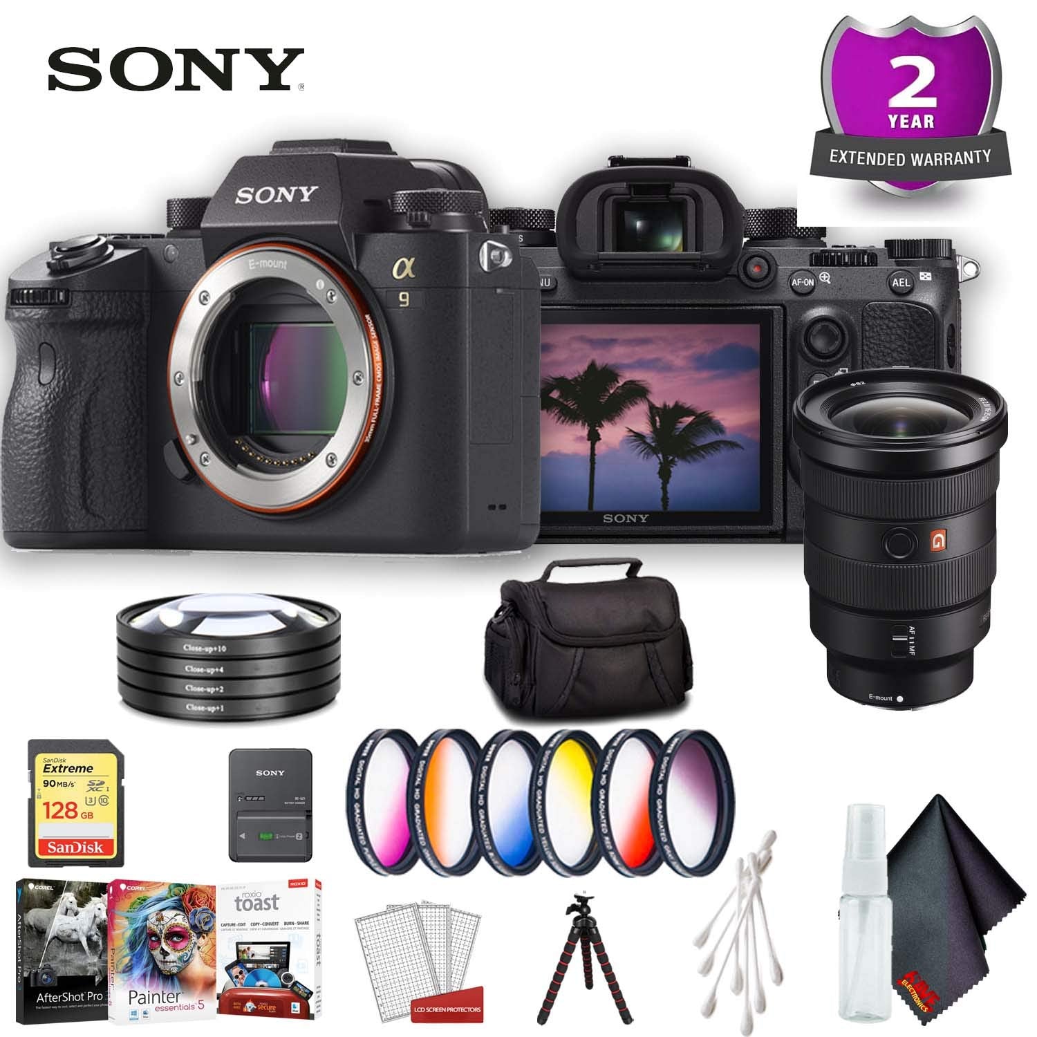 Sony Alpha a9 Mirrorless Digital Camera (Body Only) (International Model) Standard Accessory Bundle w/ 24-70mm Lens