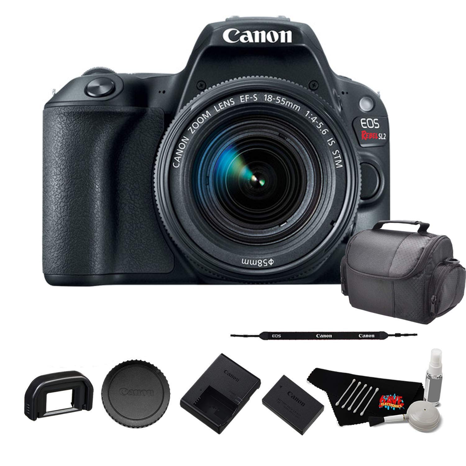 Canon EOS Rebel SL2 Digital SLR Camera with 18-55mm Lens 2249C002 - Starter Bundle
