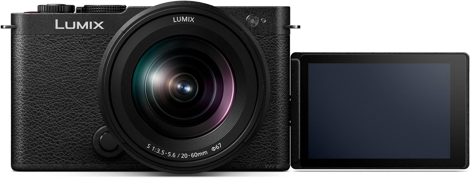 LUMIX S9 Full Frame Camera with 20-60mm F3.5-5.6 L Mount Lens, Compact Mirrorless Camera for Content Creators with Real Time LUT, Open Gate and Easy Sharing of Photos & Video - DC-S9KK BLACK