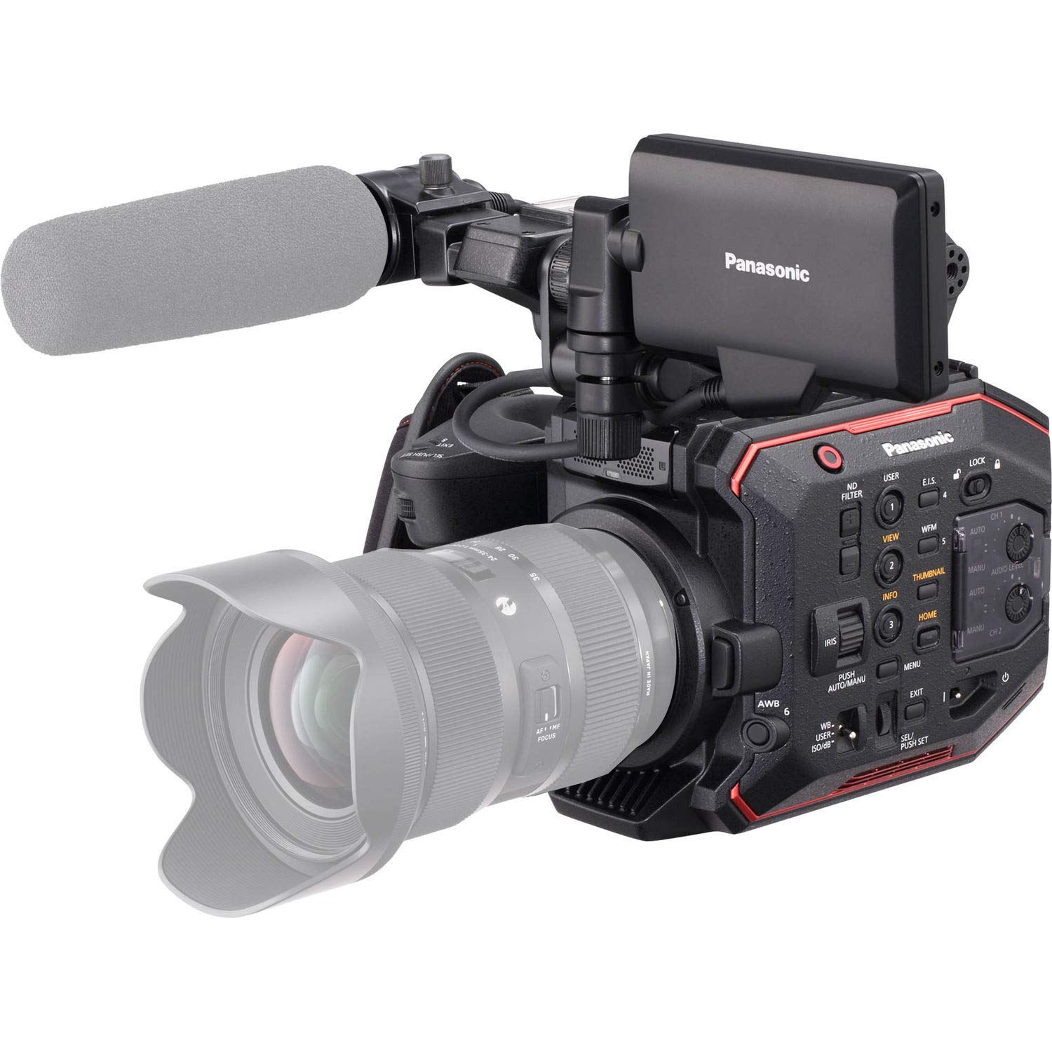 Panasonic AU-EVA1 Compact 5.7K Super 35mm Handheld Cinema Camera Body AU-EVA1PJ - Bundle with 256GB Memory Card + USB Ca