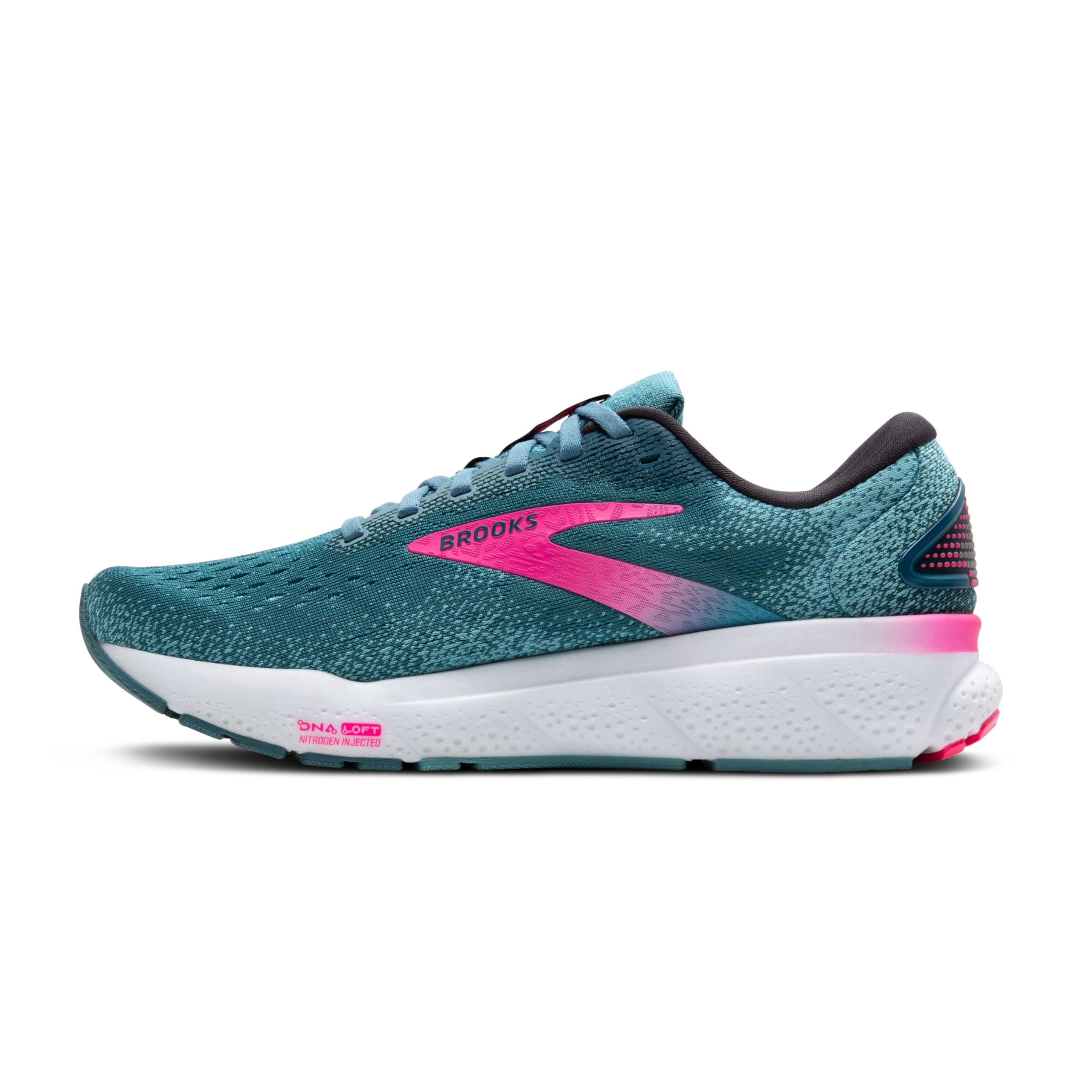 Brooks Women’s Ghost 16 Neutral Running Shoe - Blue/Pink/Moroccan Blue - 7 Medium