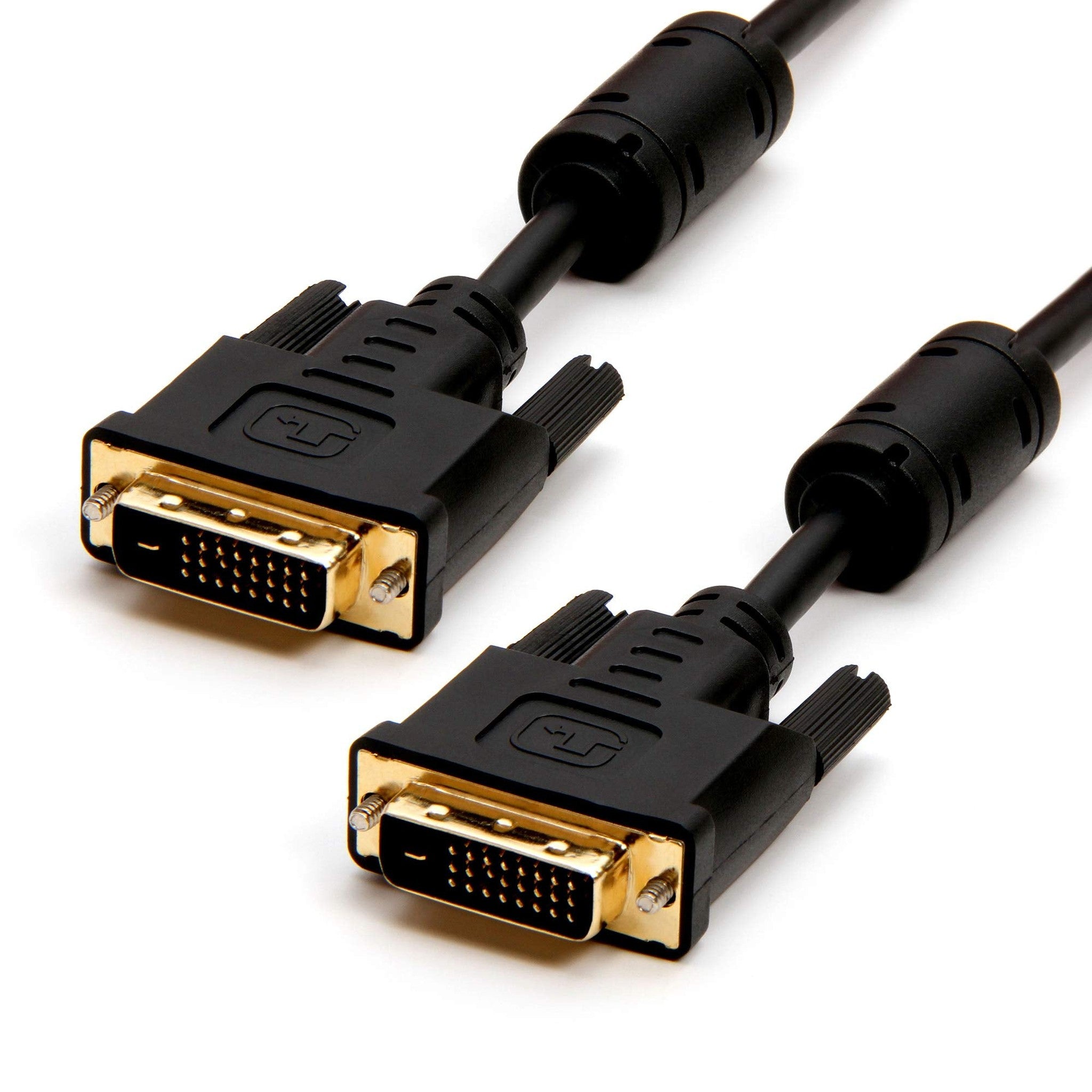 Cmple - DVI Cable 6ft, DVI to DVI Dual Link Monitor Cable Digital 24+1 Male DVI Cable for Gaming PC, Laptop, Projector, DVD, Monitor - Black Cmple