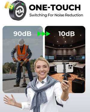 Hollyland Lark M2 Wireless Lavalier Microphone for iPhone/Android/Camera/PC/Laptop with Lightning/USB-C/Plug, 48KHz 24Bit, 1000ft Range, Noise Cancellation, 30H Battery for Video Recording, Streaming