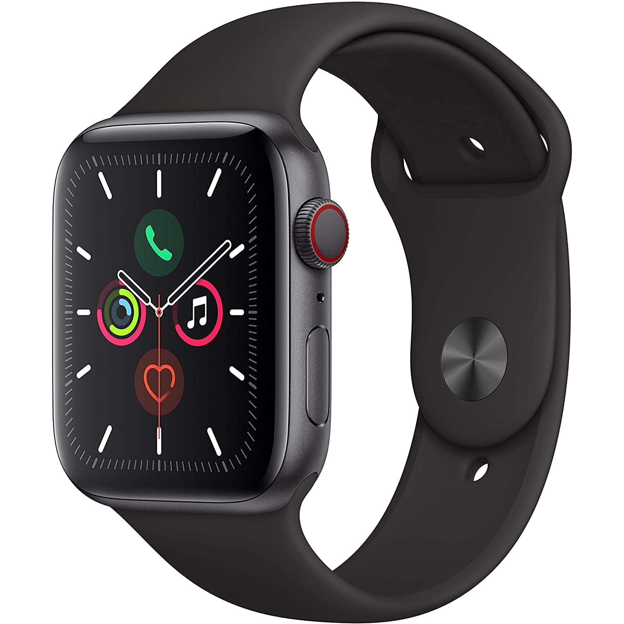 Apple Watch Series 5 GPS + Cellular, 40mm - Space Gray Aluminum Case with Black Sport Band