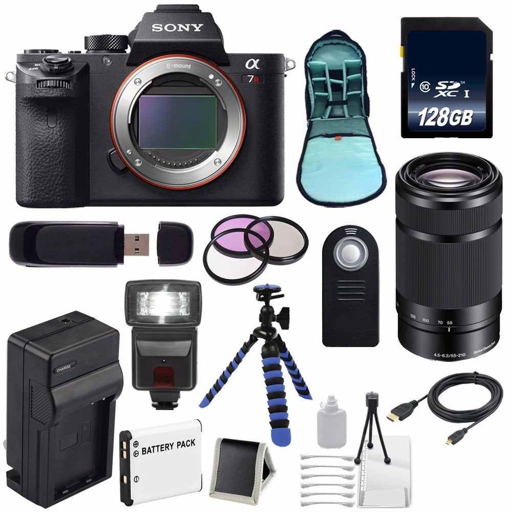 Sony Alpha a7R II Mirrorless Digital Camera (International Model) + Sony E 55-210mm f/4.5-6.3 OSS E-Mount Lens (Black) Outdoor Bundle