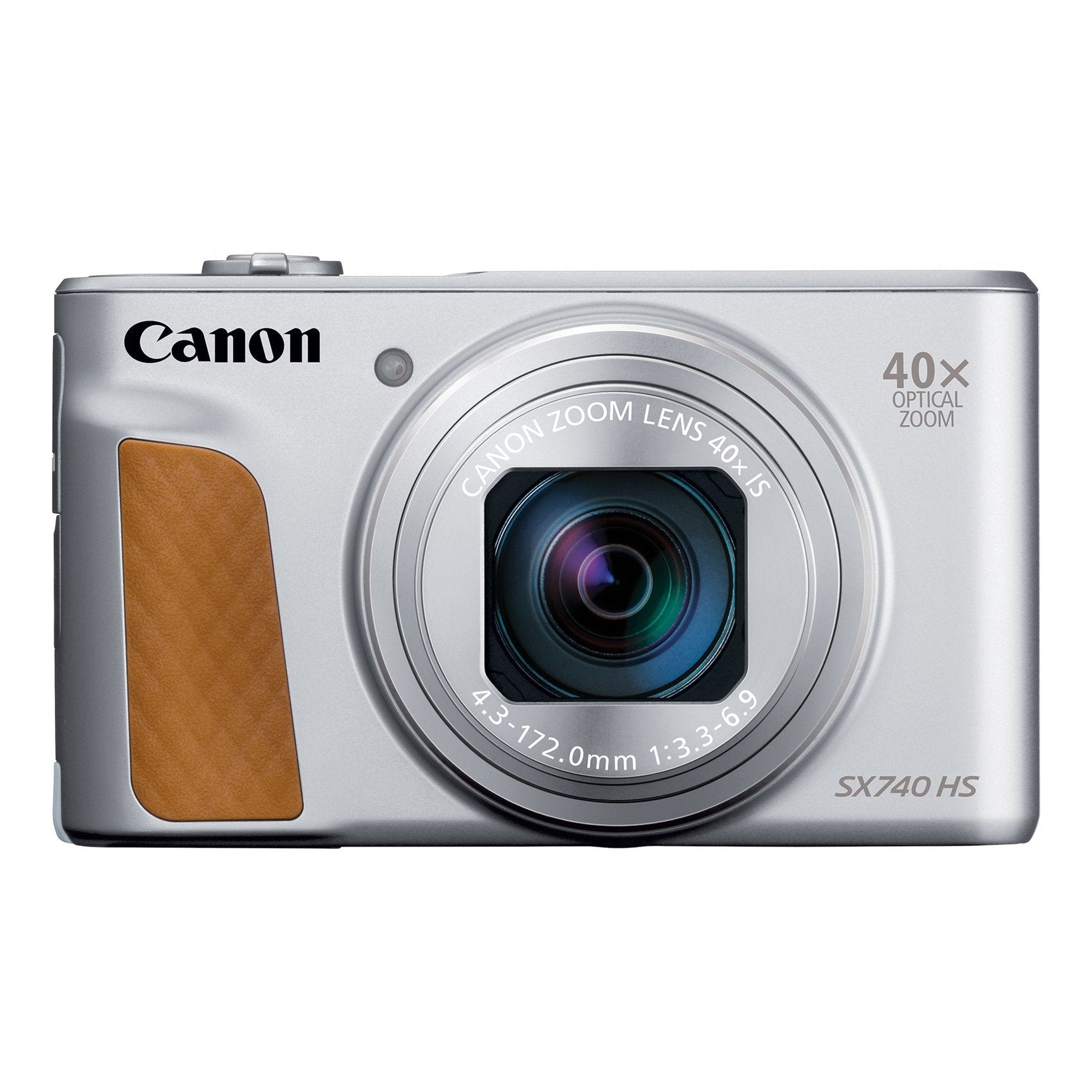 Canon PowerShot SX740 Digital Camera w/40x Optical Zoom & 3 Inch Tilt LCD - 4K VIdeo, Wi-Fi, NFC, Bluetooth Enabled Silver - Used Canon