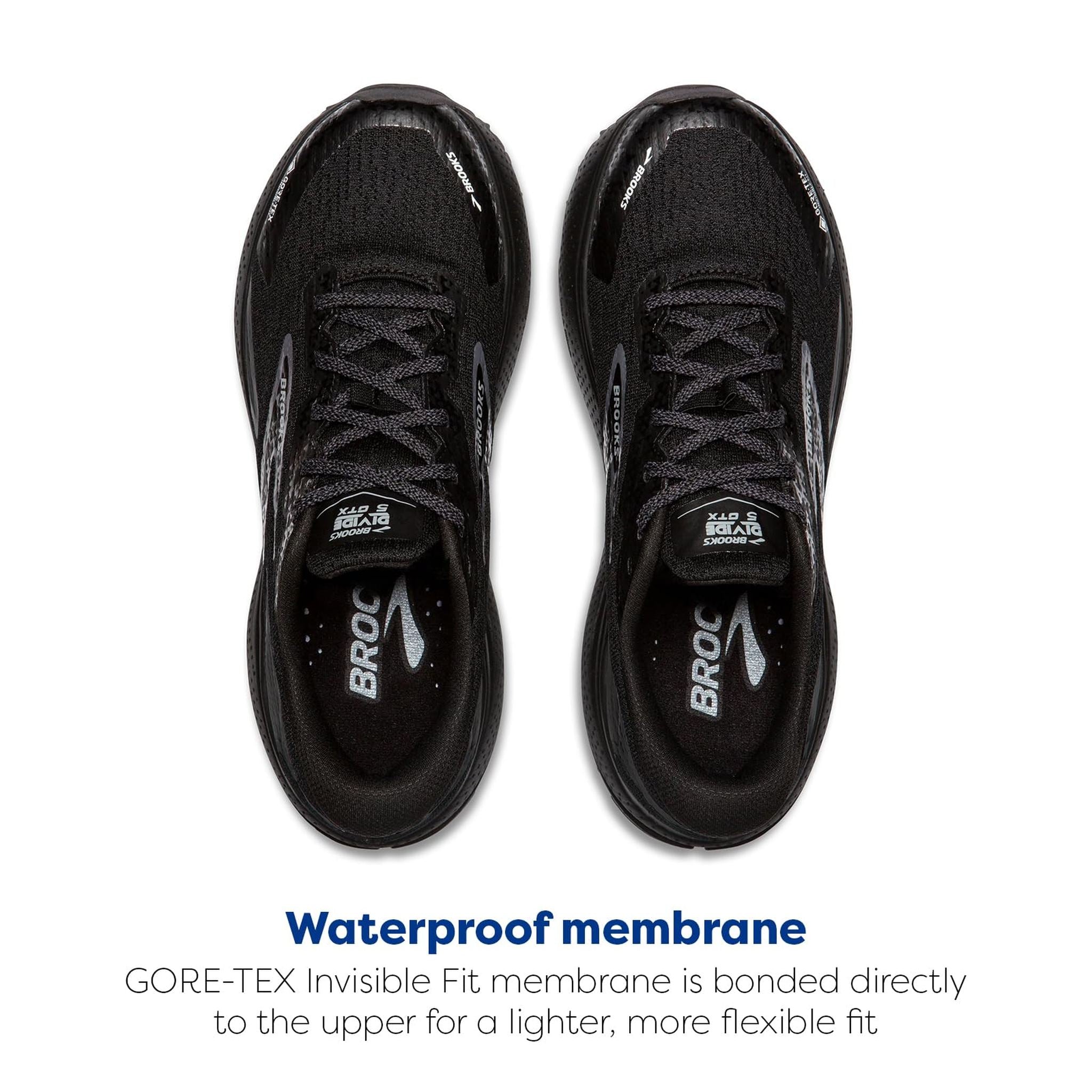 Brooks Men’s Divide 5 GTX Waterproof Trail Running Shoe - Black/Alloy/Primer Grey - 8 Medium
