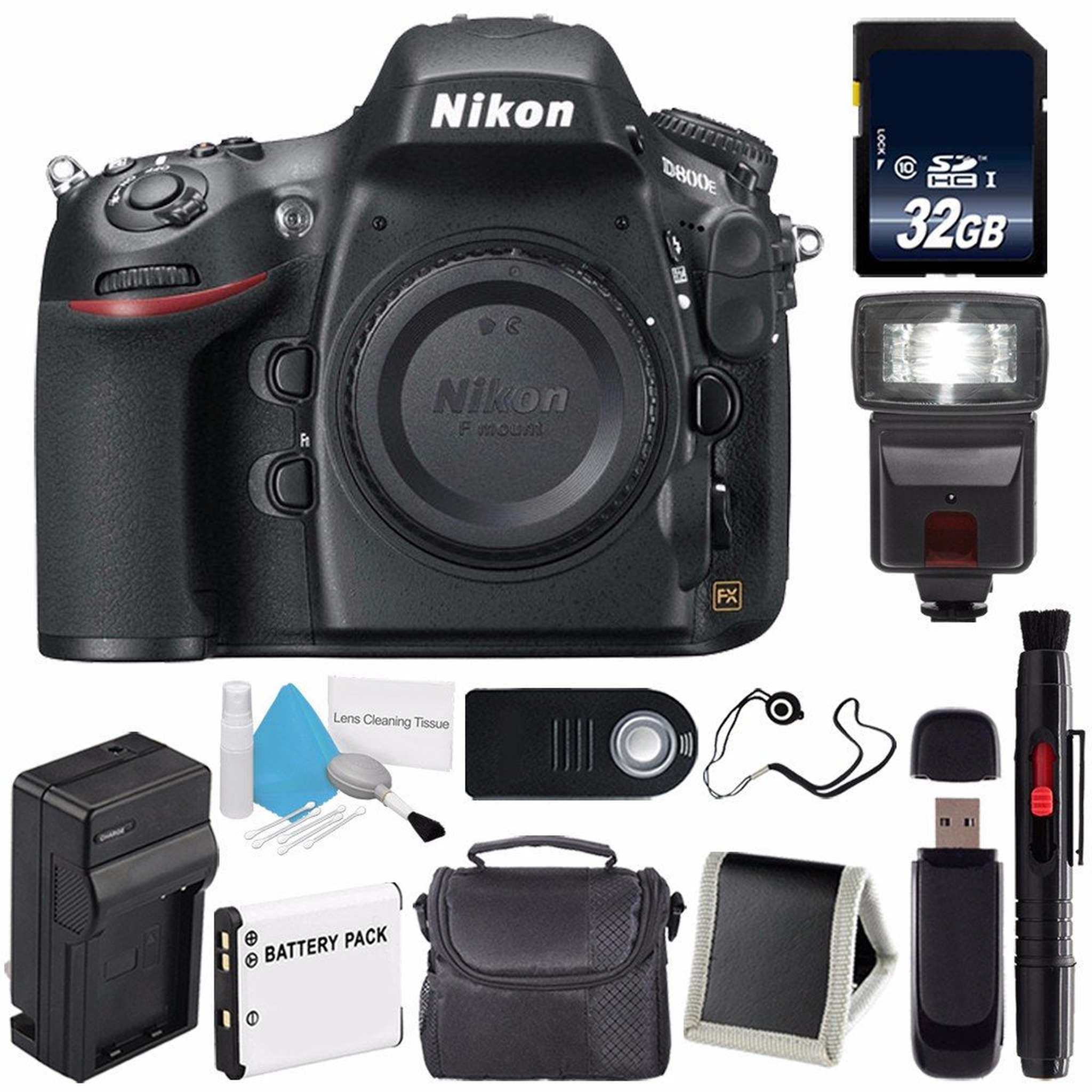 Nikon D800E Digital Camera Body Only International Model + 32GB Memory Card