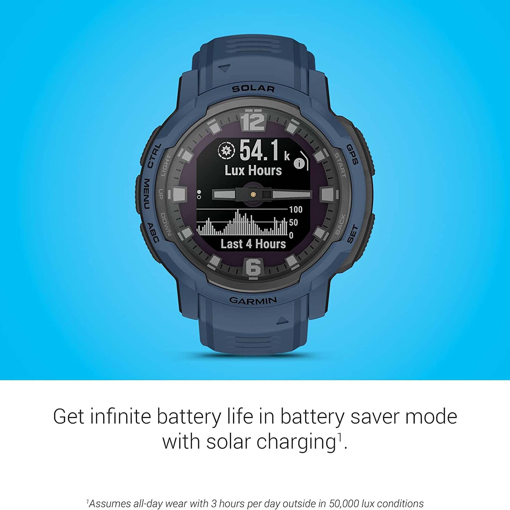 Garmin Instinct Crossover Solar Smartwatch with Standard Accessories Garmin