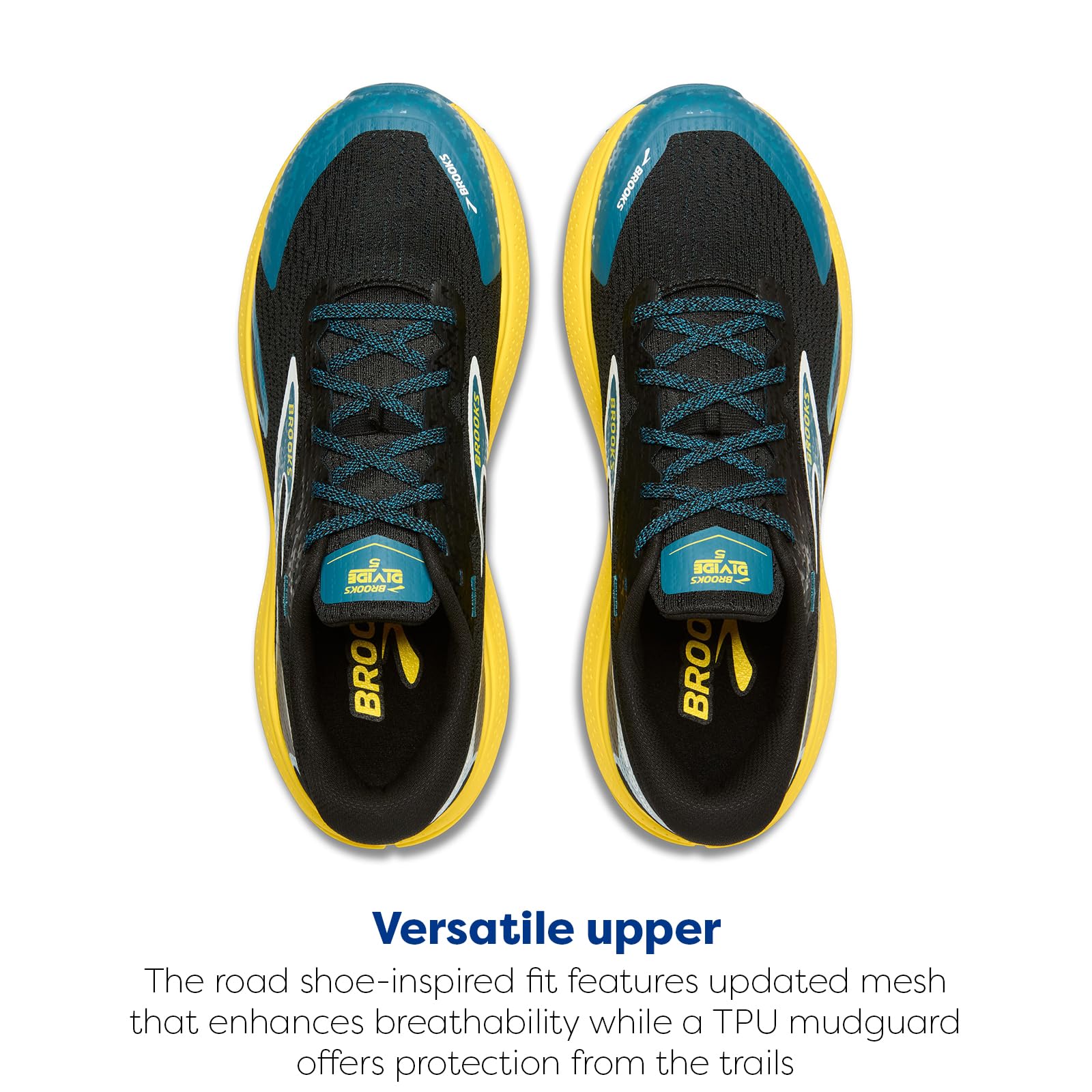 Brooks Men’s Divide 5 Trail Running Shoe - Black/Celestial/Quince - 10 Medium