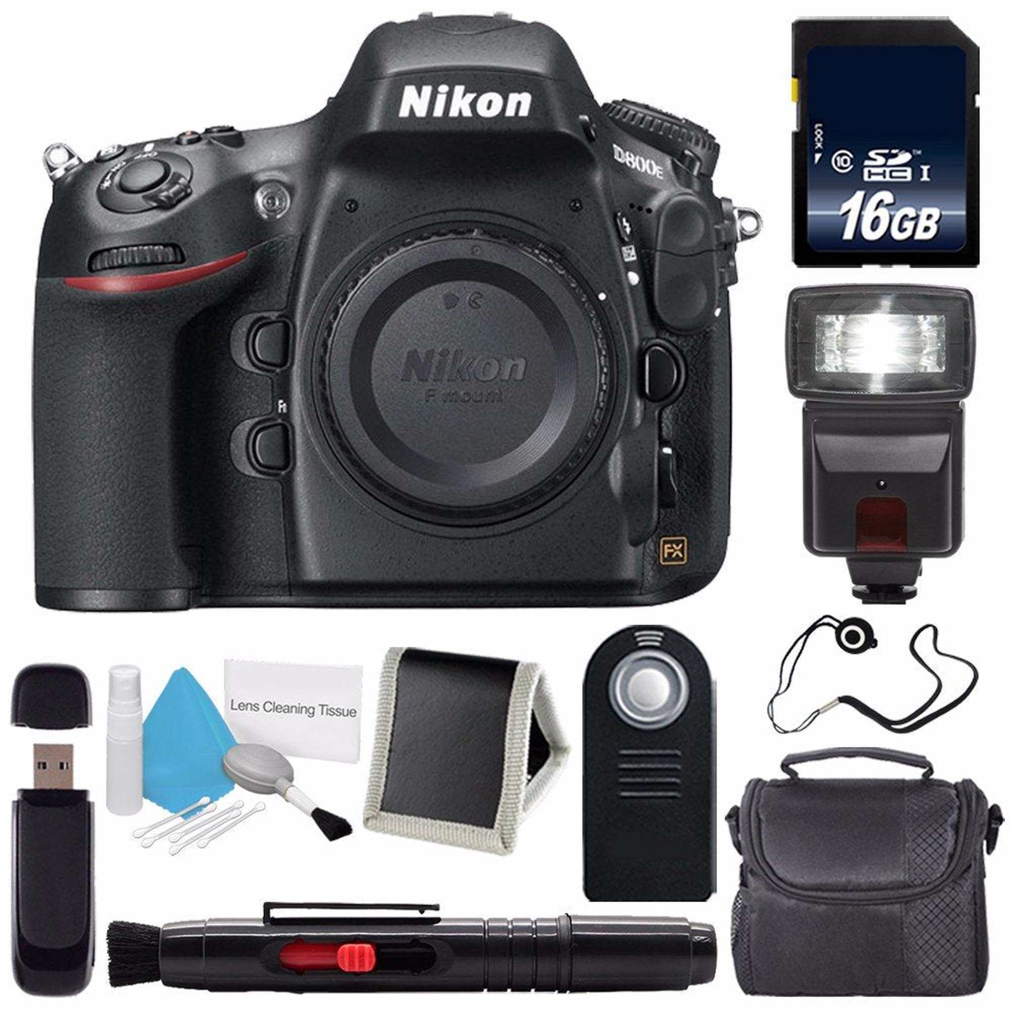 Nikon D800E Digital Camera Body Only International Model + 16GB Memory Card