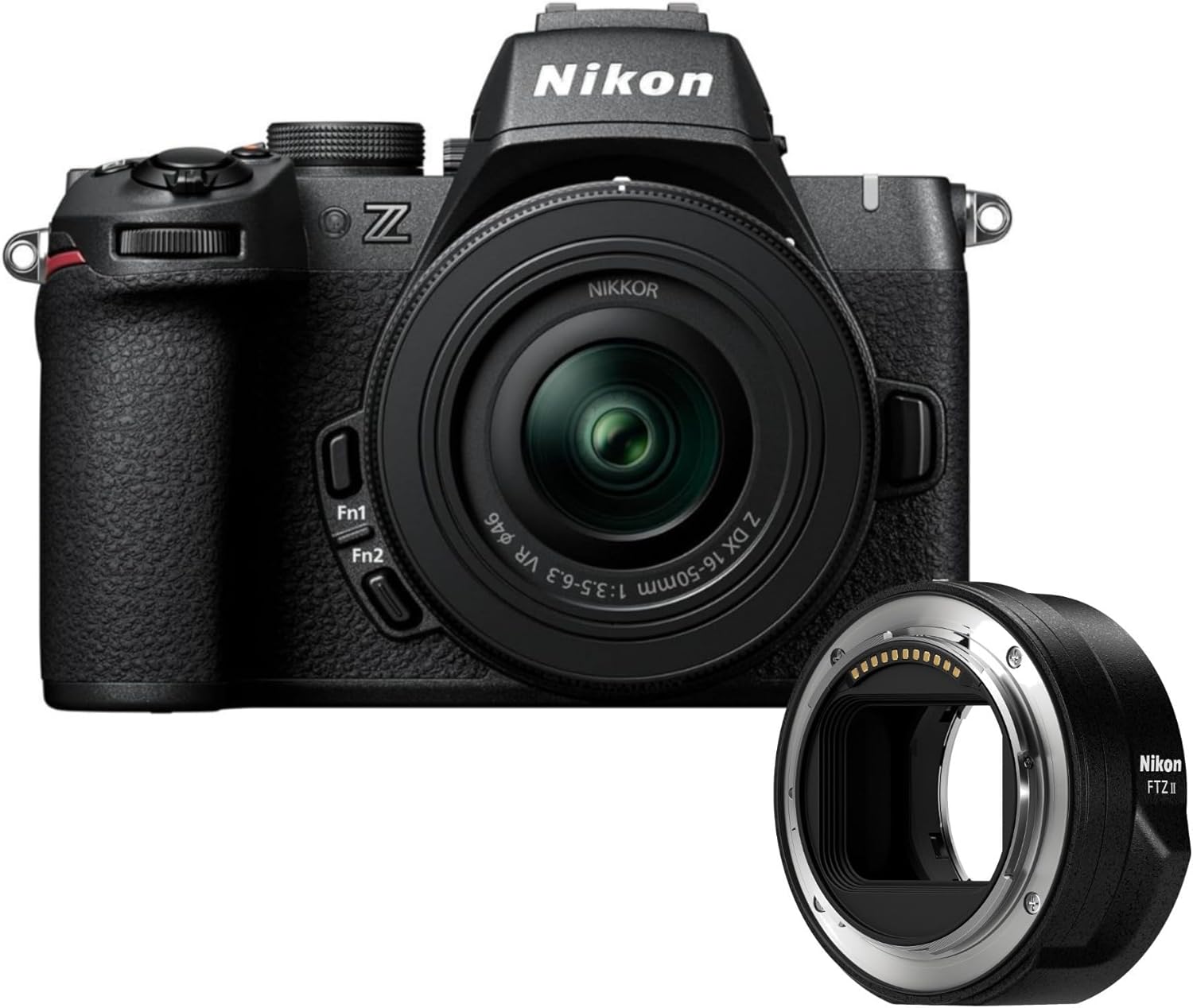 Nikon Z50 II 20.9 MP DX-Format Lightweight and Compact Mirrorless Camera with 16-50mm Lens Bundle with Nikon FTZ II Mount Adapter 2 Items