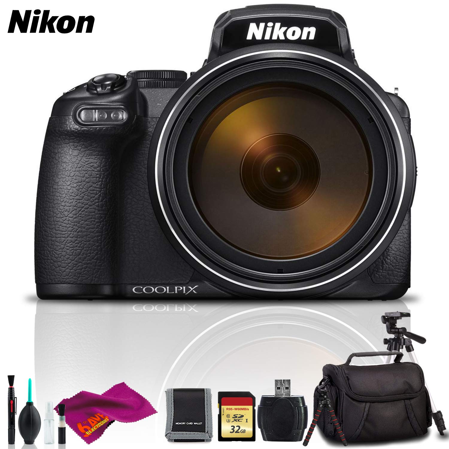 Nikon COOLPIX P1000 Digital Camera (Intl Model) - Deluxe Kit