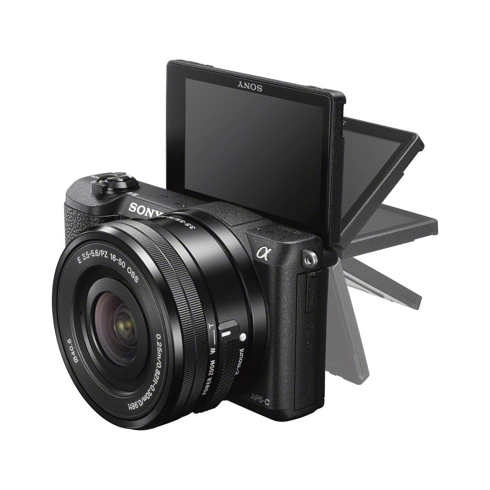 Sony a5100 16-50mm Mirrorless Digital Camera with 3-Inch Flip Up LCD Black - Reconditioned Sony