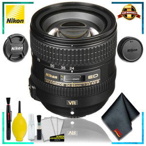 Nikon AF-S NIKKOR 24-85mm f/3.5-4.5G ED VR Lens + Cleaning Kit Nikon