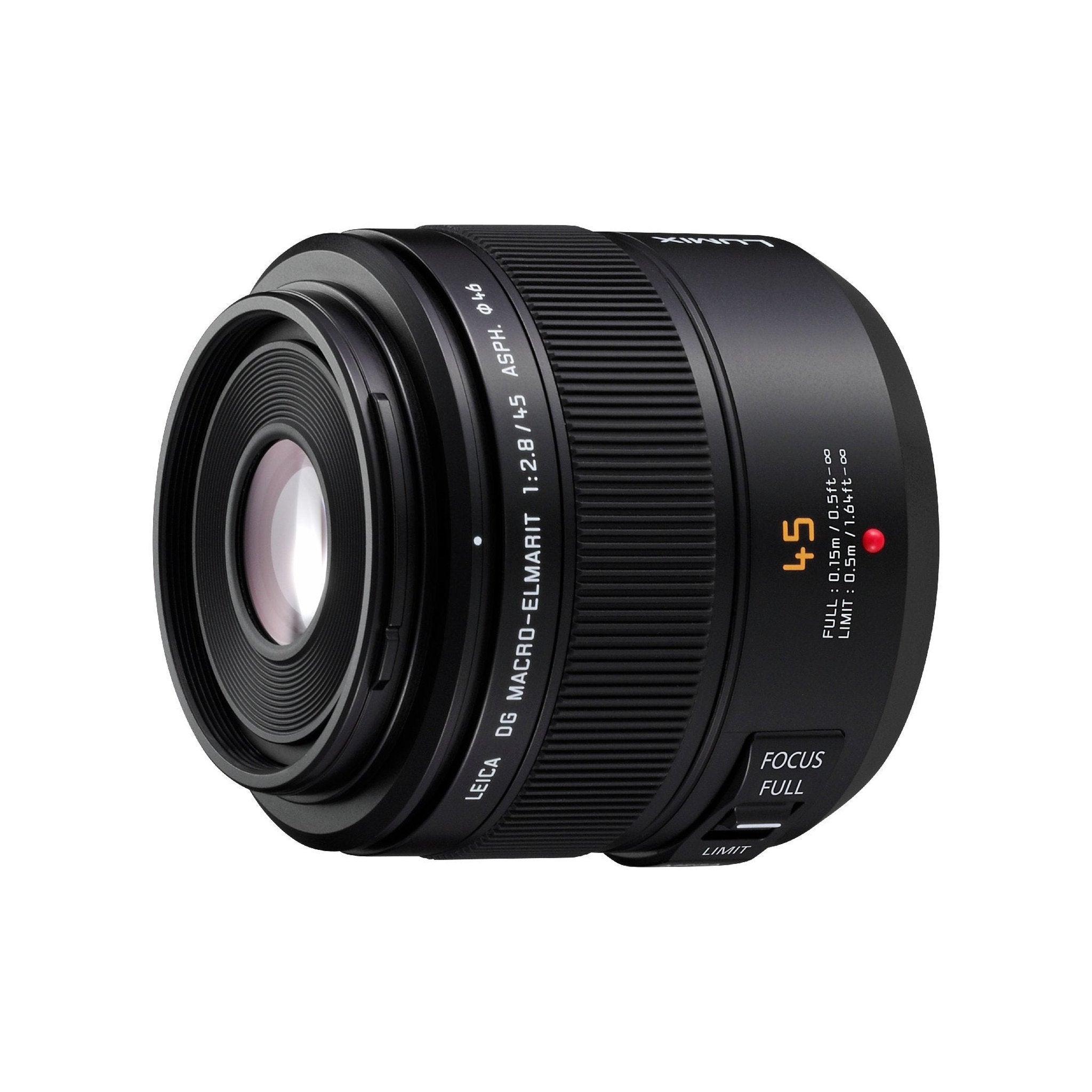 PANASONIC LUMIX G LEICA DG MACRO-ELMAR LENS, 45MM, F2.8 ASPH., PROFESSIONAL MIRRORLESS MICRO FOUR THIRDS, MEGA OPTICAL I - Used Panasonic