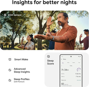 Fitbit Charge 6 Fitness Tracker with Heart Rate, GPS, Premium Membership, Health Tools, - Porcelain/Silver S & L Bands Included - Used