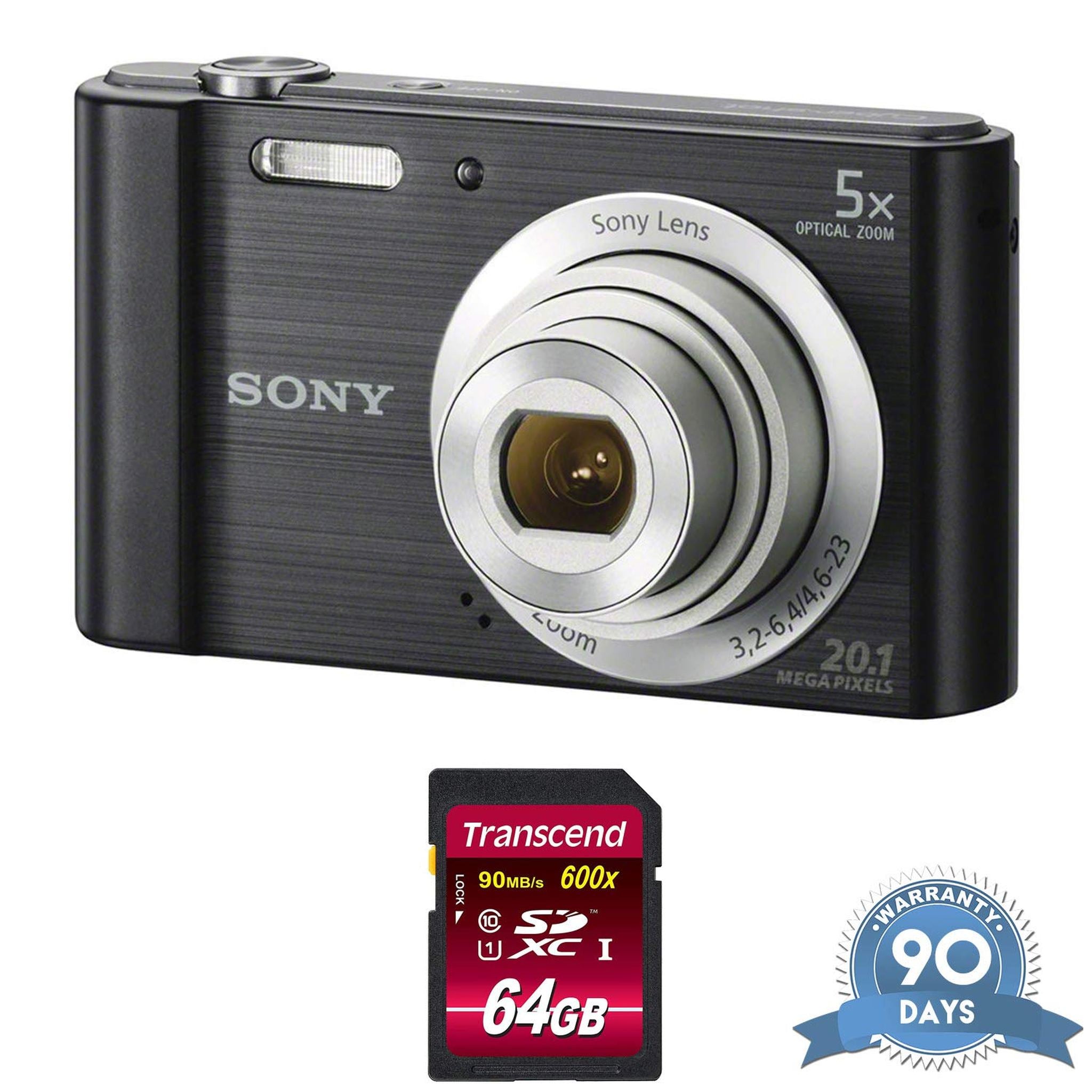 Sony Cyber-Shot DSC-W800 Digital Camera Black with Memory Card - Renewed - Reconditioned Sony