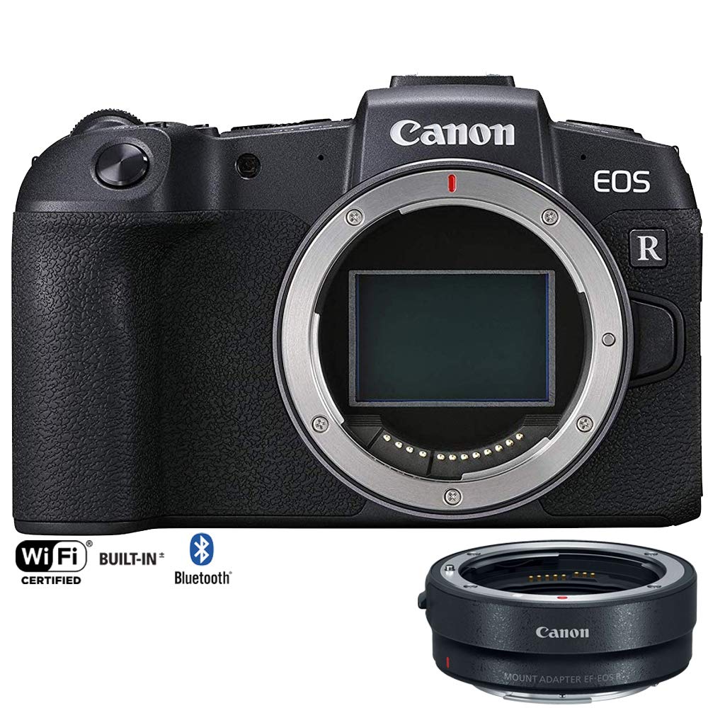 Canon EOS RP Mirrorless Camera 26.2MP Portable Full Frame Body Only 3380C002 with Lens Mount Adapter EF-EOS R Adapts EF - Used
