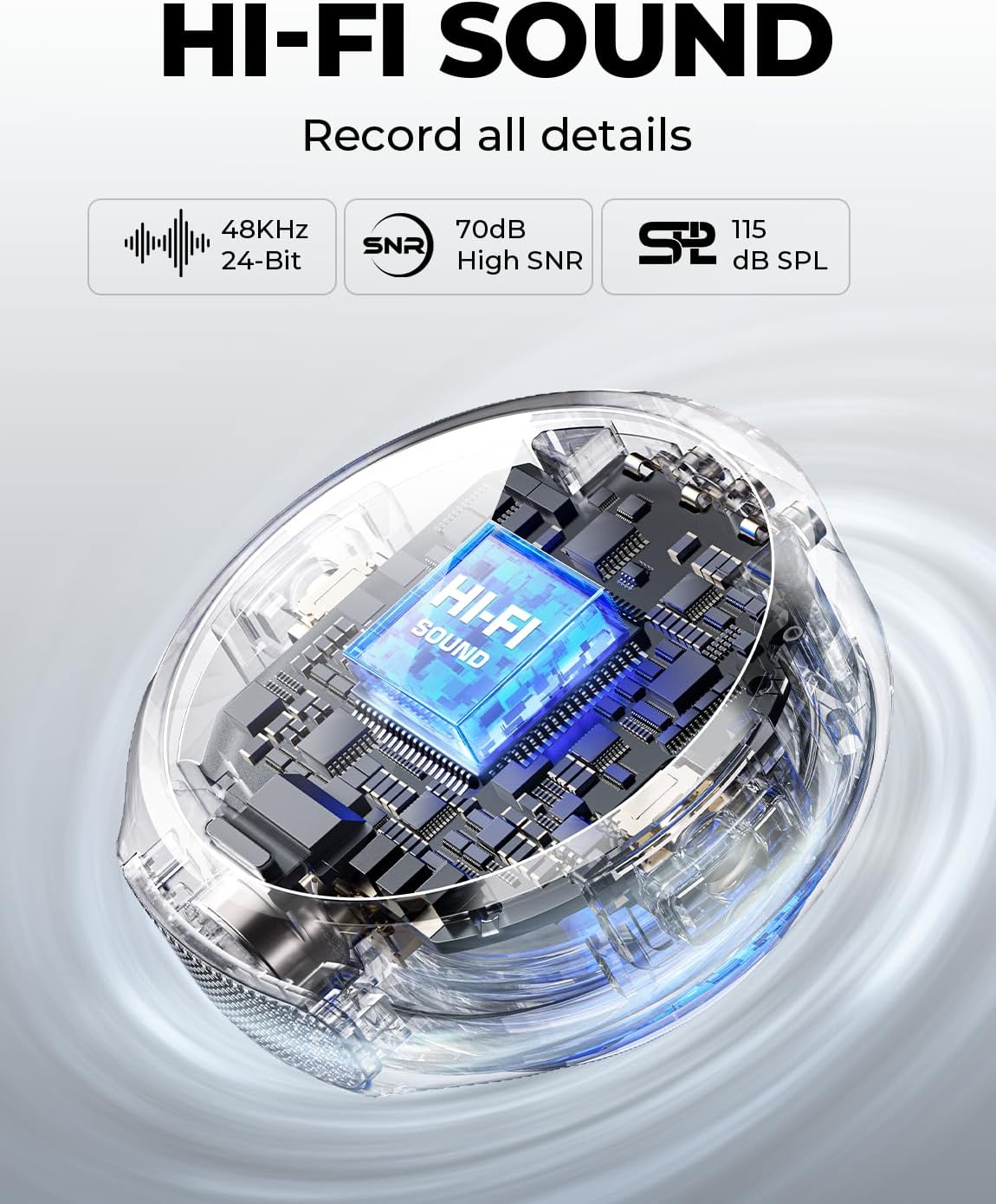 Hollyland Lark M2 Wireless Lavalier Microphone for iPhone/Android/Camera/PC/Laptop with Lightning/USB-C/Plug, 48KHz 24Bit, 1000ft Range, Noise Cancellation, 30H Battery for Video Recording, Streaming