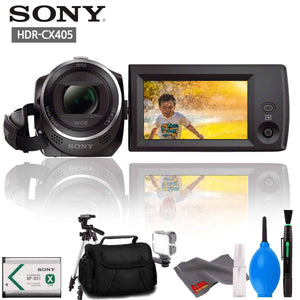 Sony HDR-CX405 HD Handycam with Carrying Bag, Tripod, LED Light and Cleaning Kit