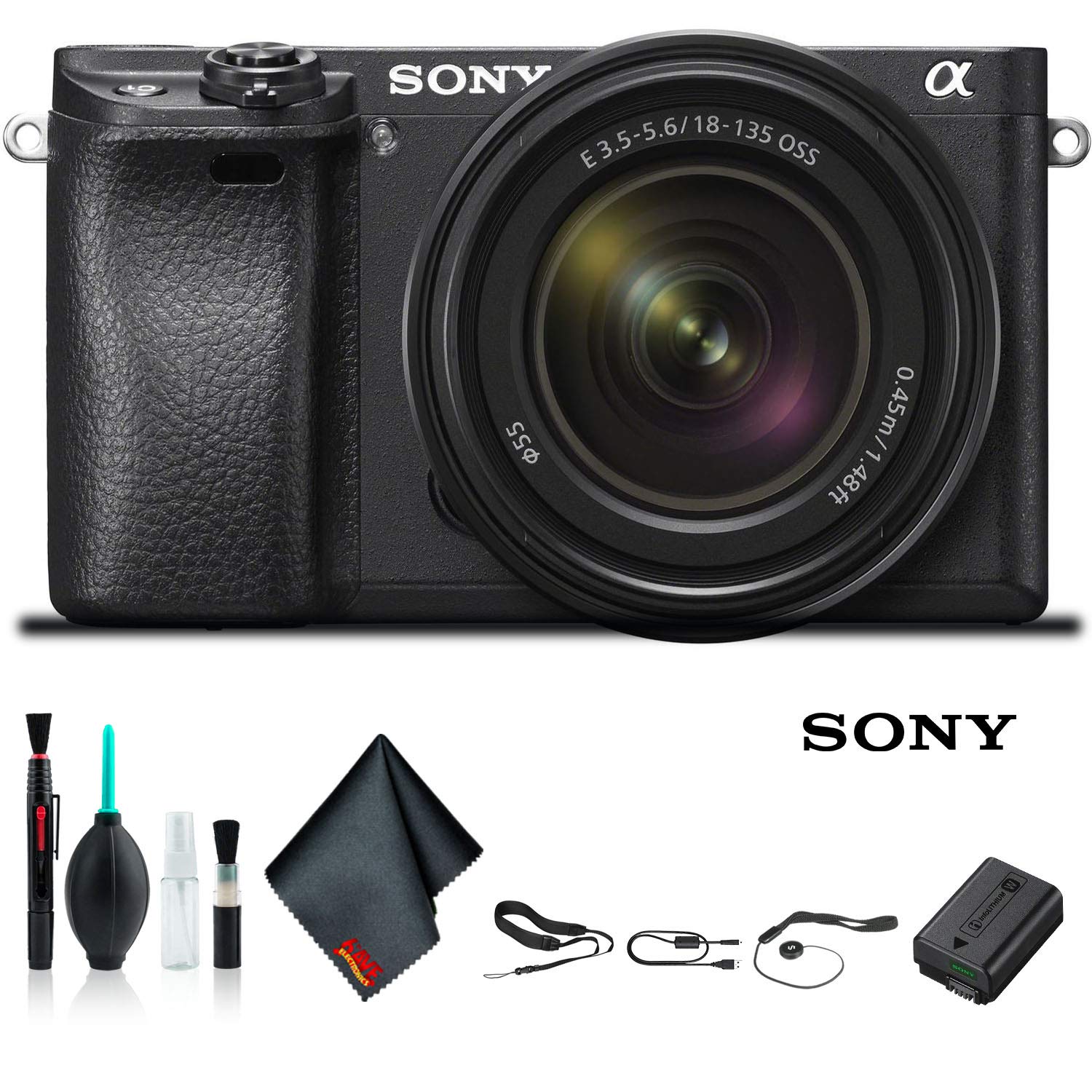 Sony Alpha a6500 Mirrorless Camera with 16-50mm Lens ILCE6500KIT Bundle