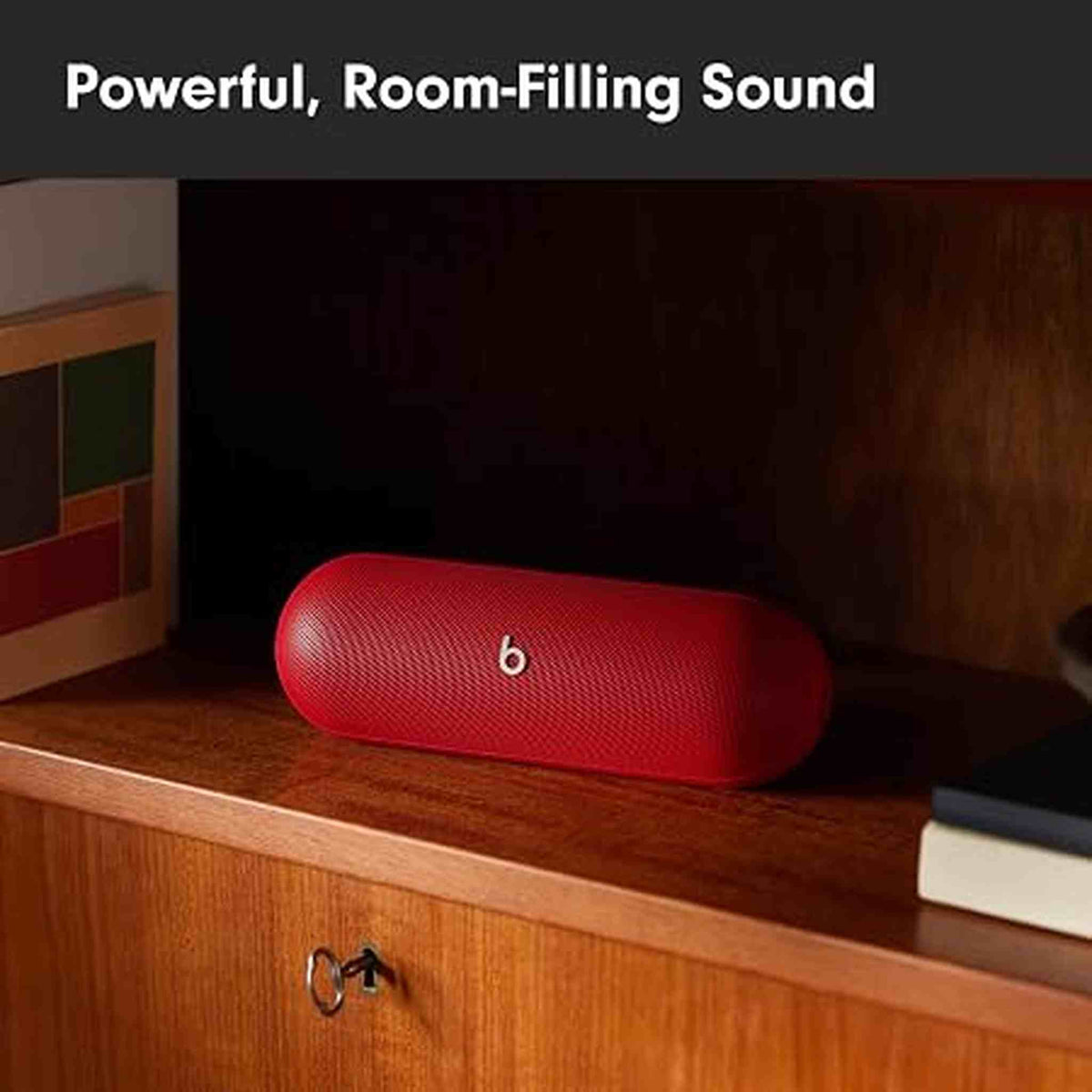 Beats Pill - Wireless Bluetooth Speaker and Portable Charger via USB-C - Up to 24 Hours Battery Life, IP67 Water Resistant, Apple & Android Compatible, Built-in Microphone - Statement Red - Reconditioned