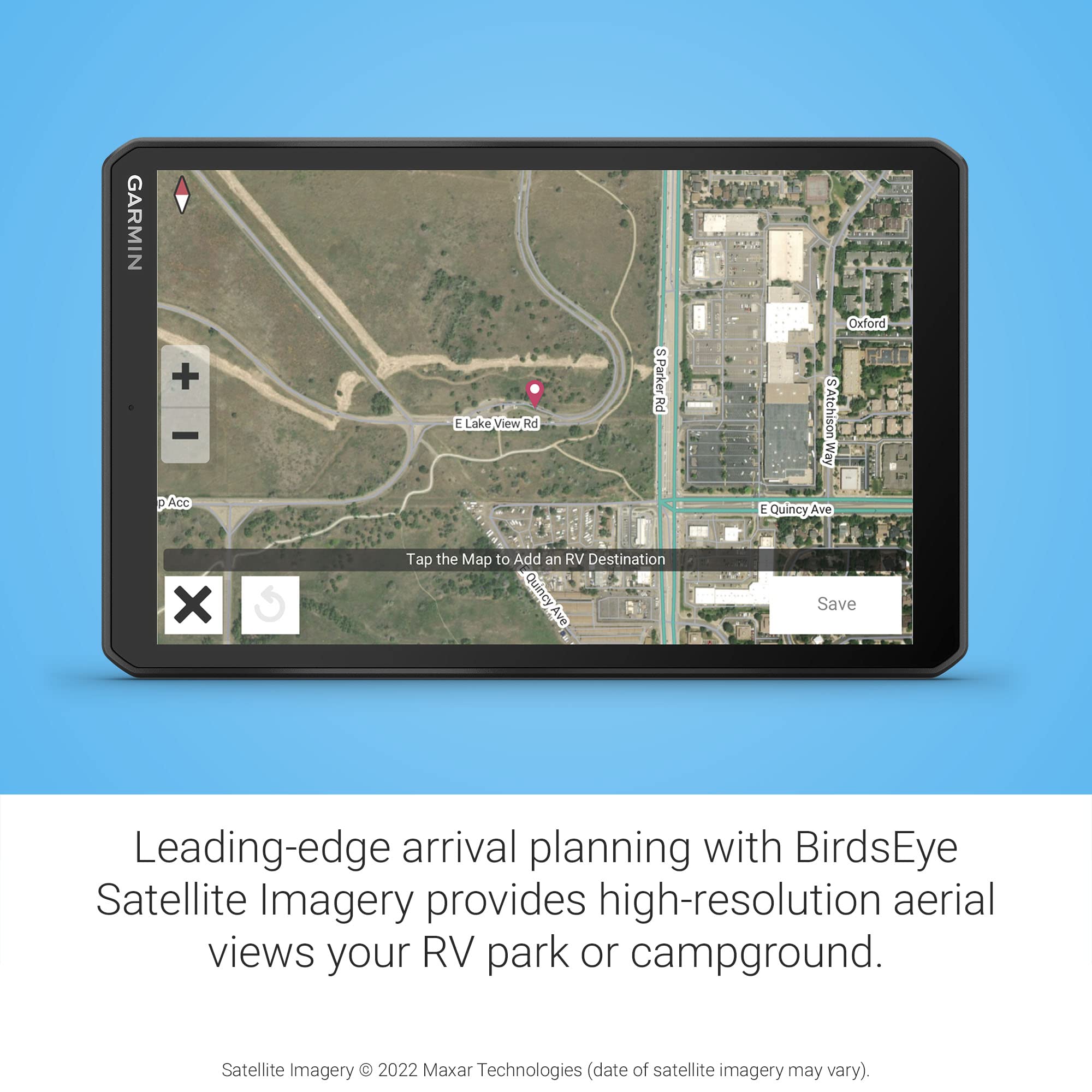 Garmin RV 895, Large, Easy-to-Read 8” GPS RV Navigator, Custom RV Routing, High-Resolution Birdseye Satellite Imagery, Directory of RV Parks and Services, Landscape or Portrait View Display