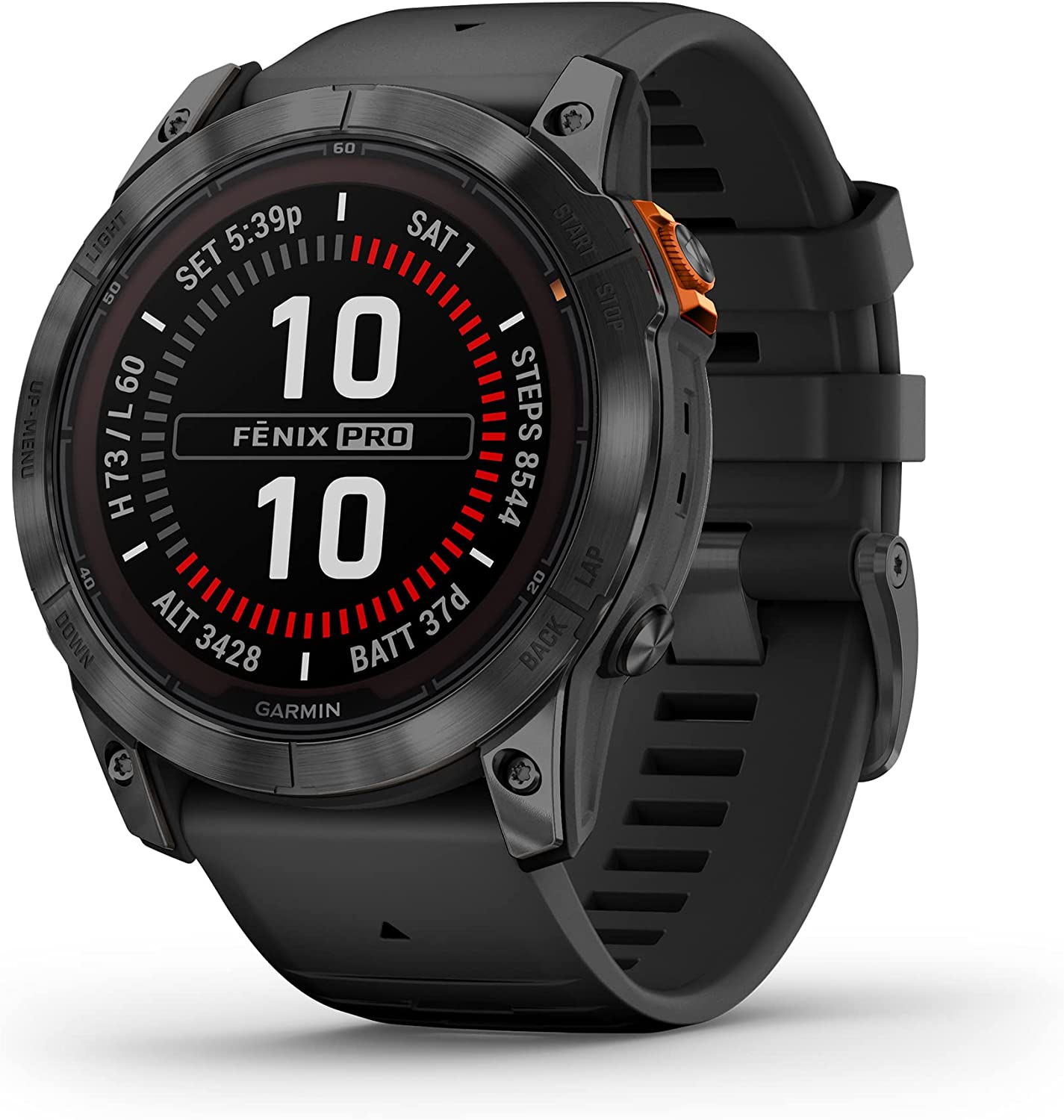 Garmin fenix 7X Pro Solar, Glass, Slate Gray Steel, Black with Accessories