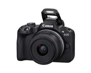 Canon EOS R50 Mirrorless Vlogging Camera Black w/RF-S18-45mm F4.5-6.3 is STM & RF-S55-210mm F5-7.1 is STM Lenses, 24.2 MP, 4K Video, Subject Detection & Tracking, Compact, Smartphone Connection