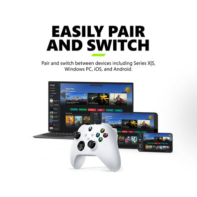 Xbox Wireless Gaming Controller 2025 - Robot White - Play on Xbox, Windows, Android, iOS, FireTV Sticks, Smart TVs, VR Headsets